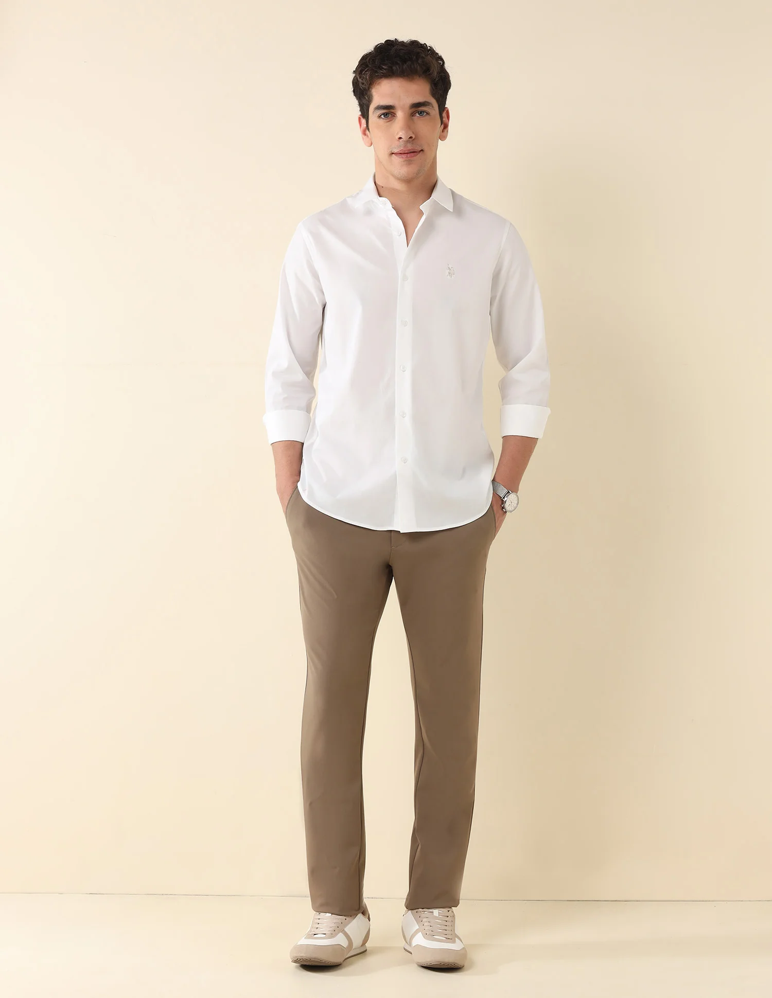 Tailored Fit Solid Shirt - Image 3