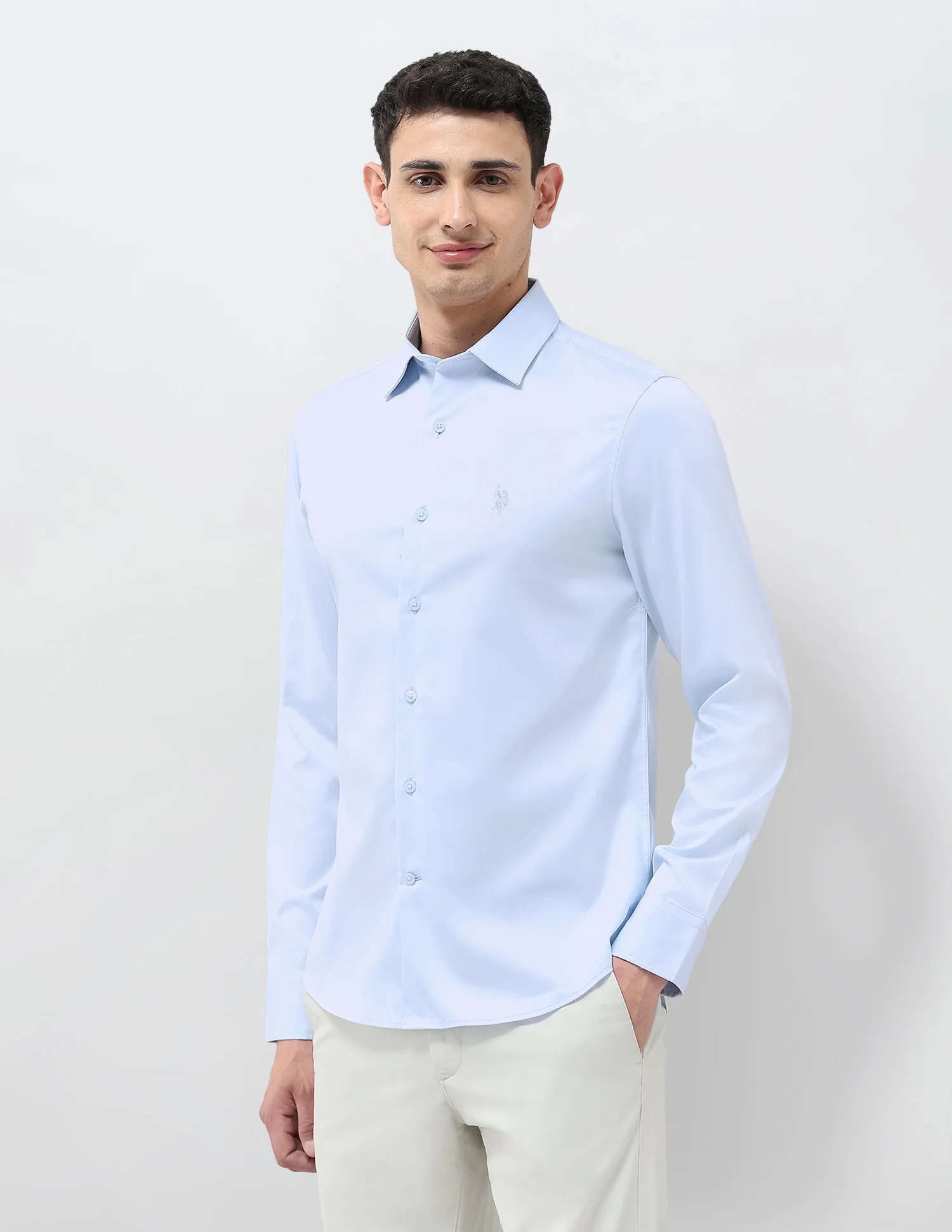 Tailored Fit Solid Shirt - Image 4