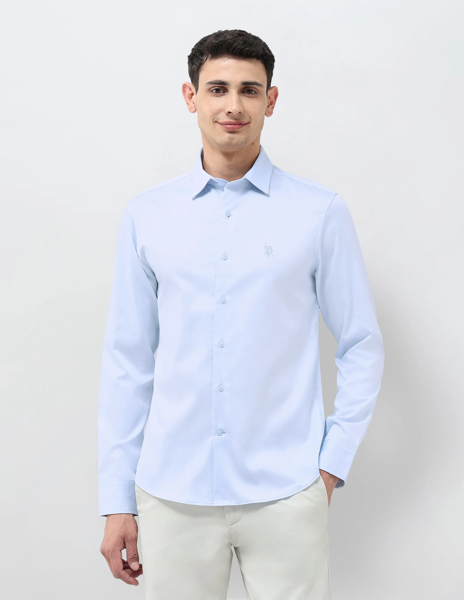 Tailored Fit Solid Shirt - Image 6