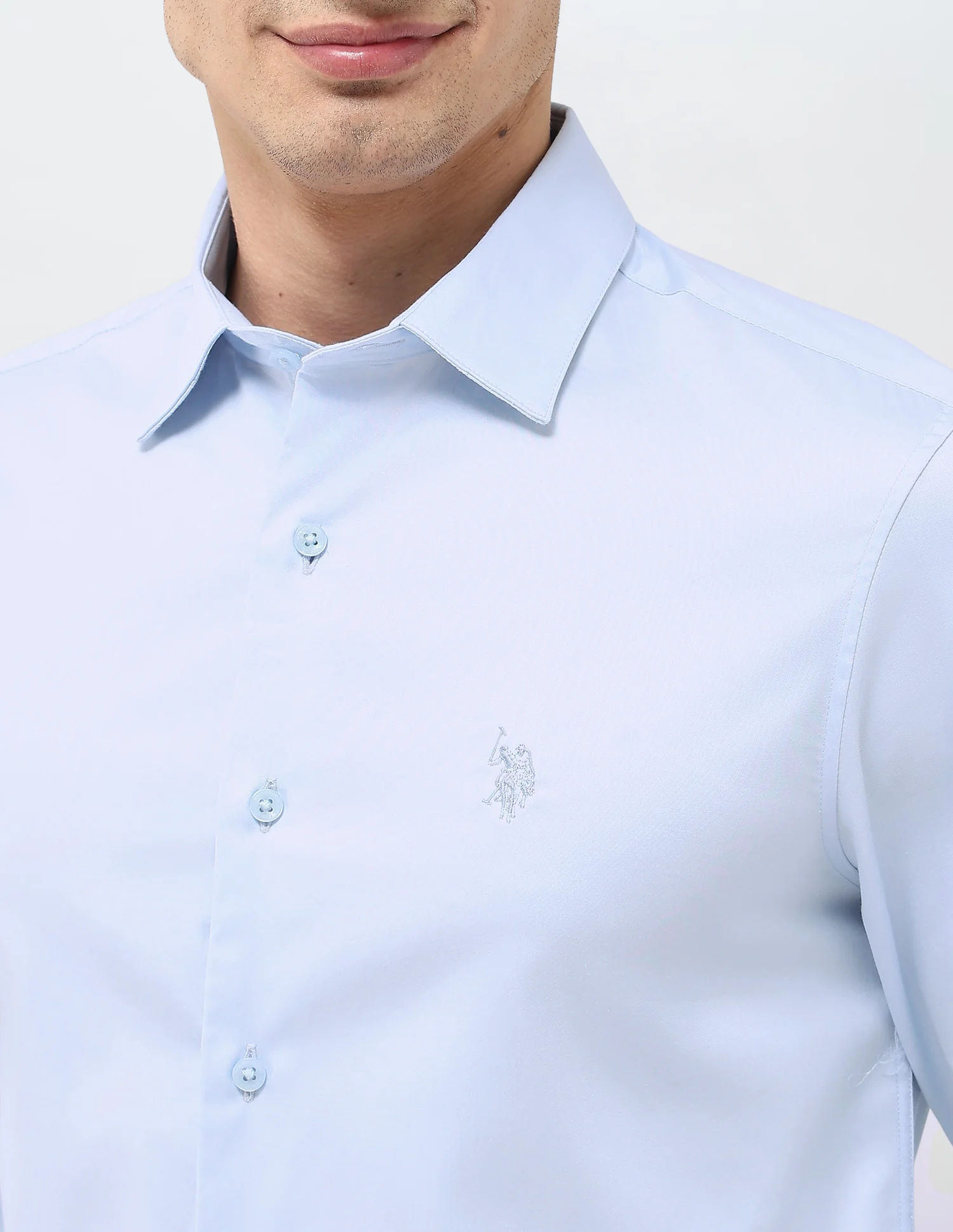 Tailored Fit Solid Shirt - Image 7