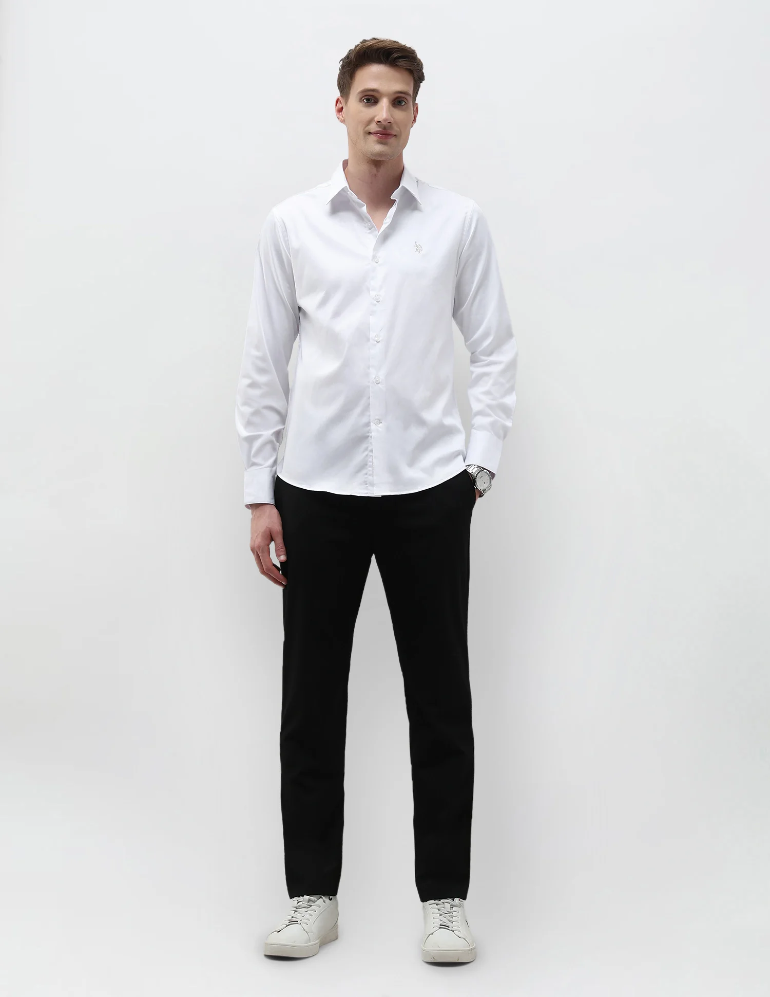Tailored Fit Solid Shirt - Image 3