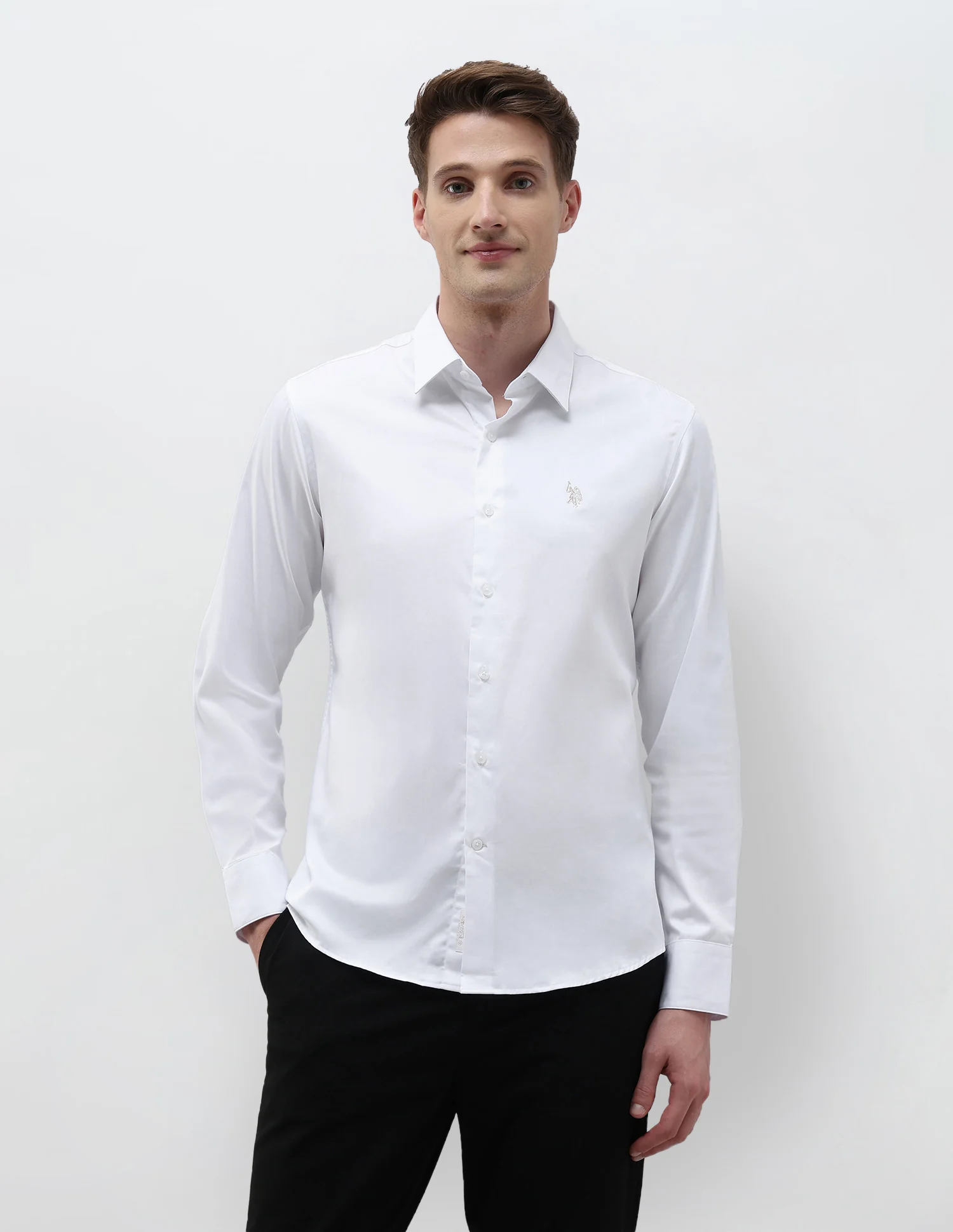 Tailored Fit Solid Shirt - Image 6