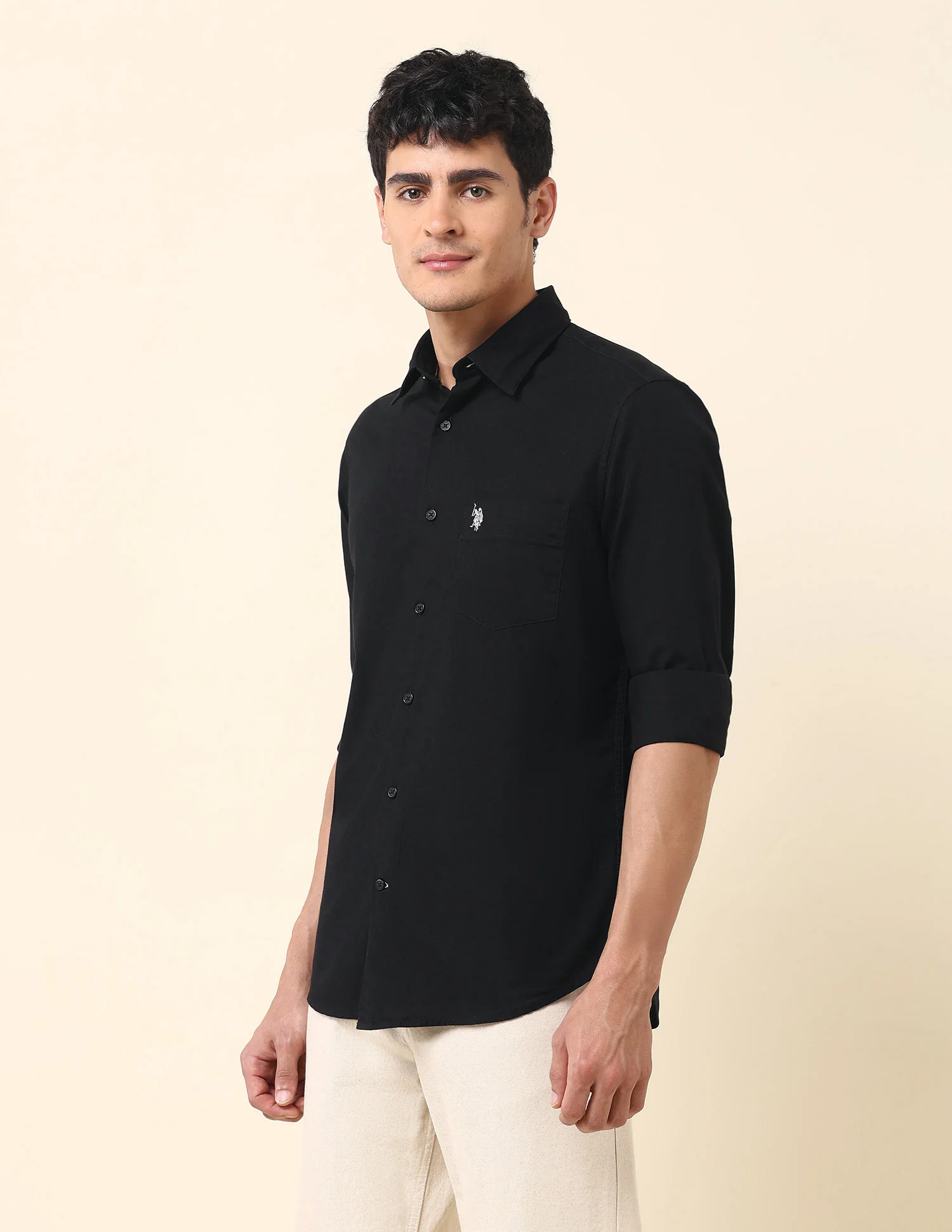 Tailored Fit Solid Twill Shirt - Image 4