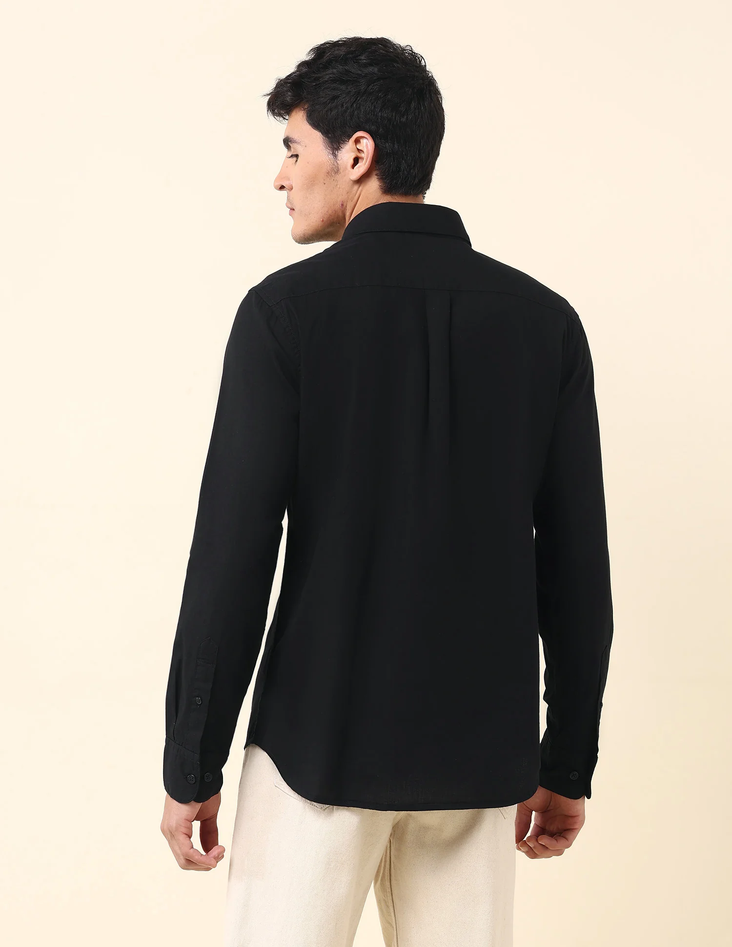 Tailored Fit Solid Twill Shirt - Image 5