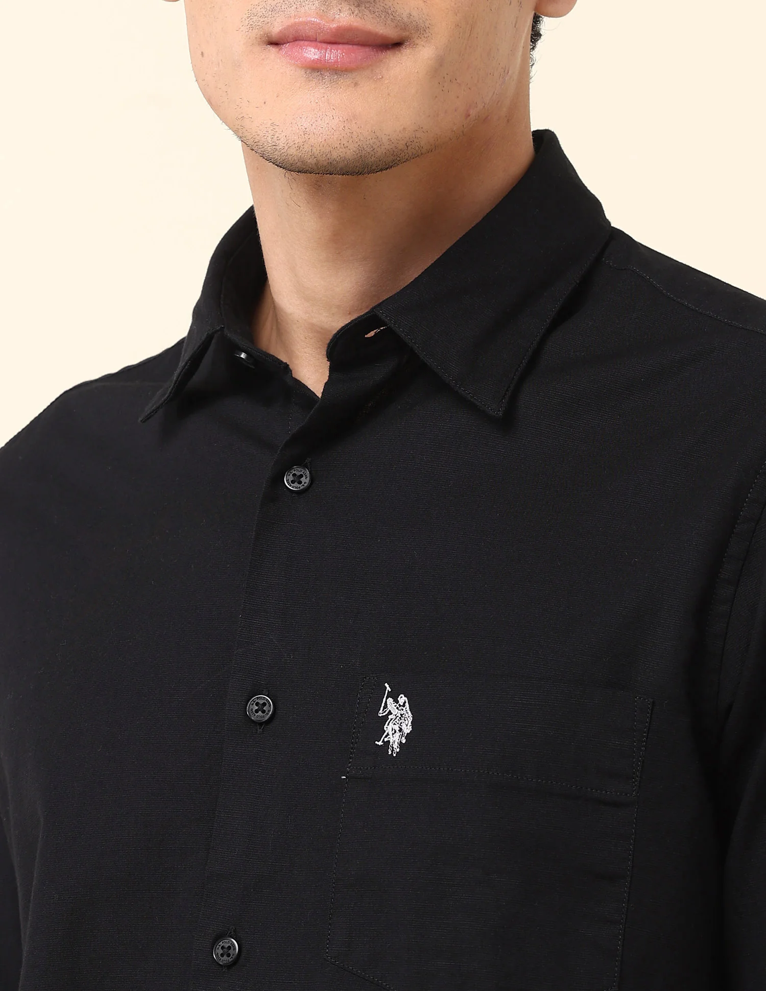 Tailored Fit Solid Twill Shirt - Image 7