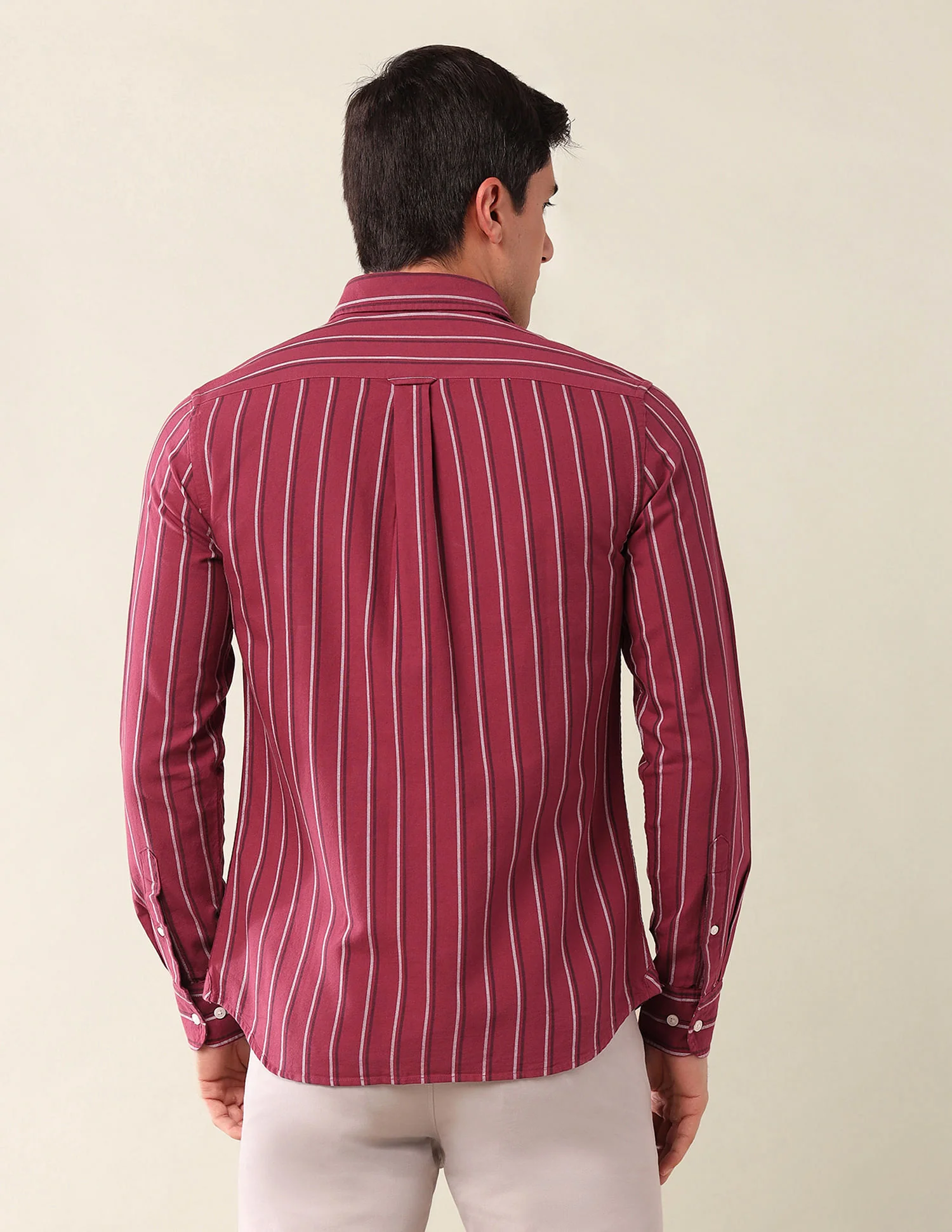 Tailored Fit Striped Shirt - Image 5