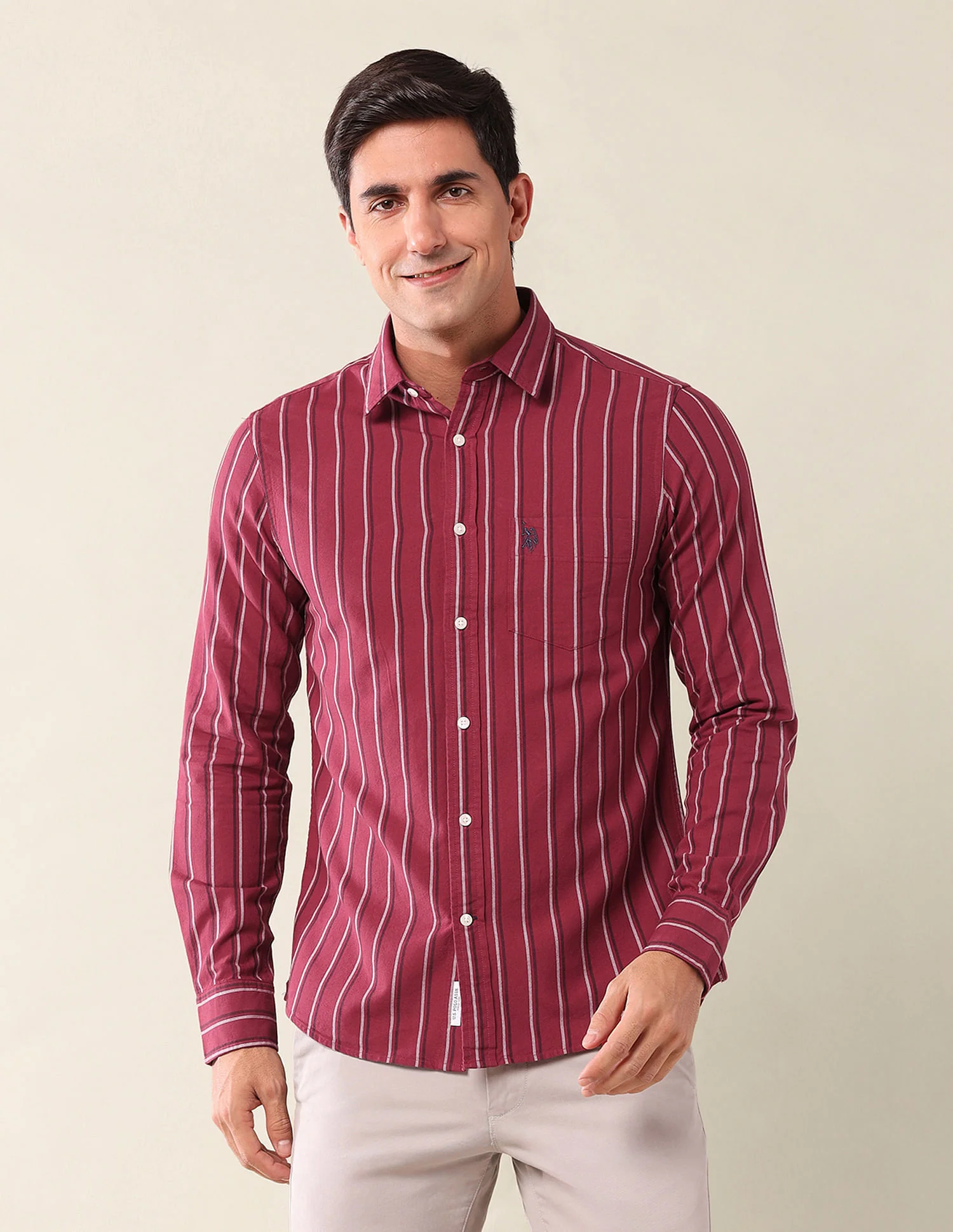 Tailored Fit Striped Shirt - Image 6