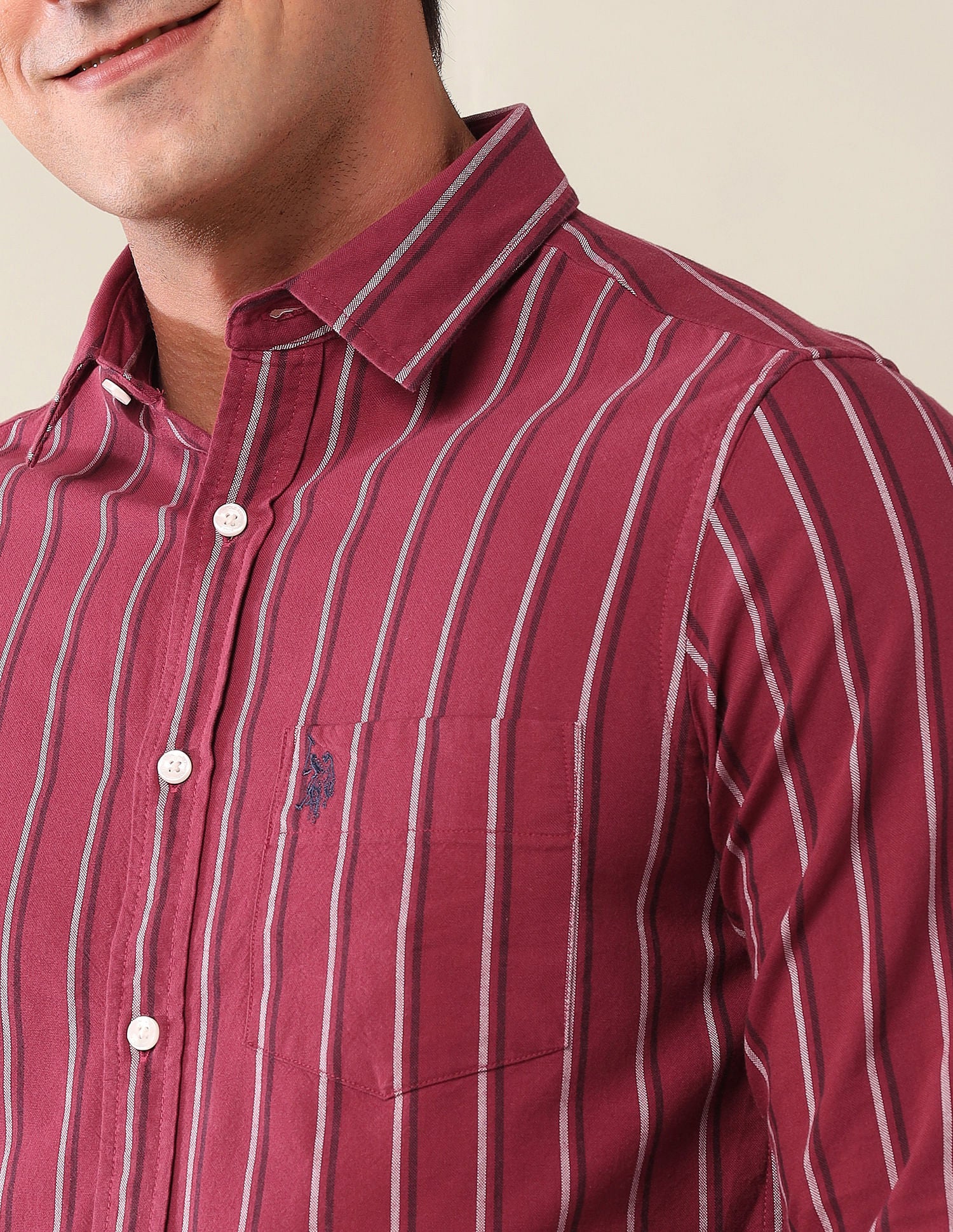 Tailored Fit Striped Shirt - Image 7