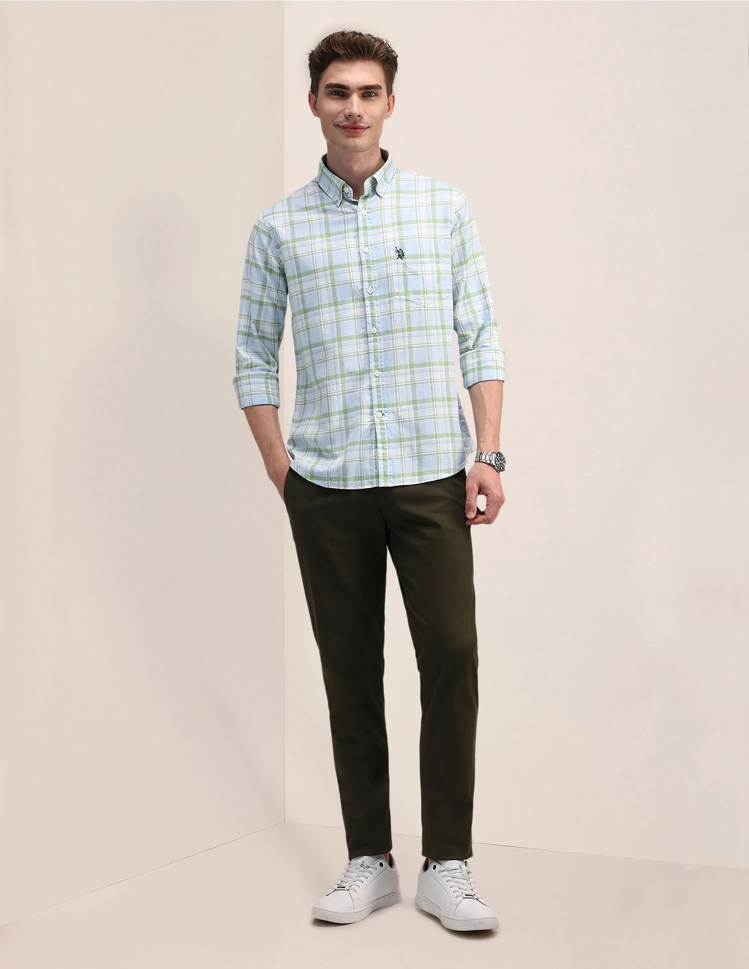 Tailored Fit Tartan Checked Shirt - Image 3
