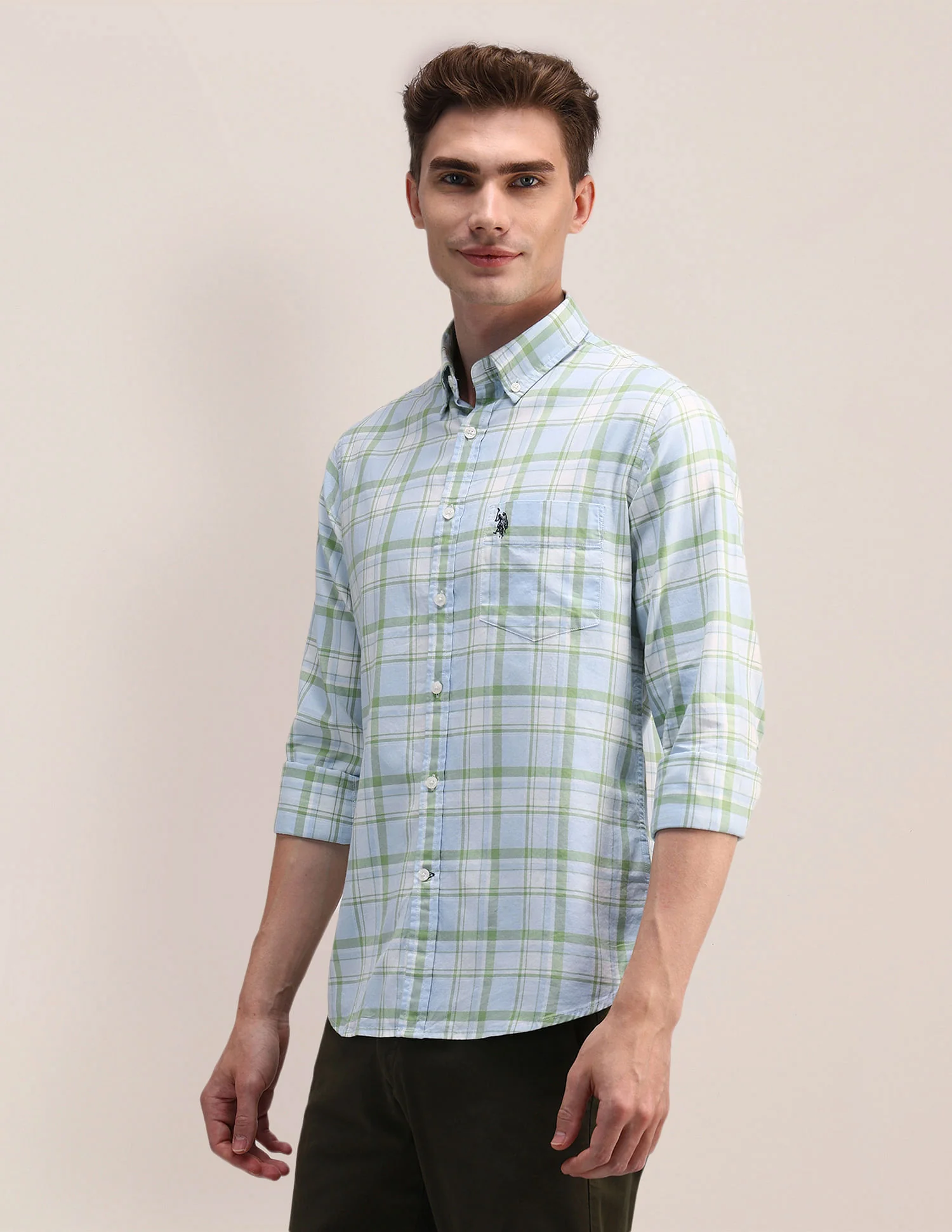 Tailored Fit Tartan Checked Shirt - Image 4