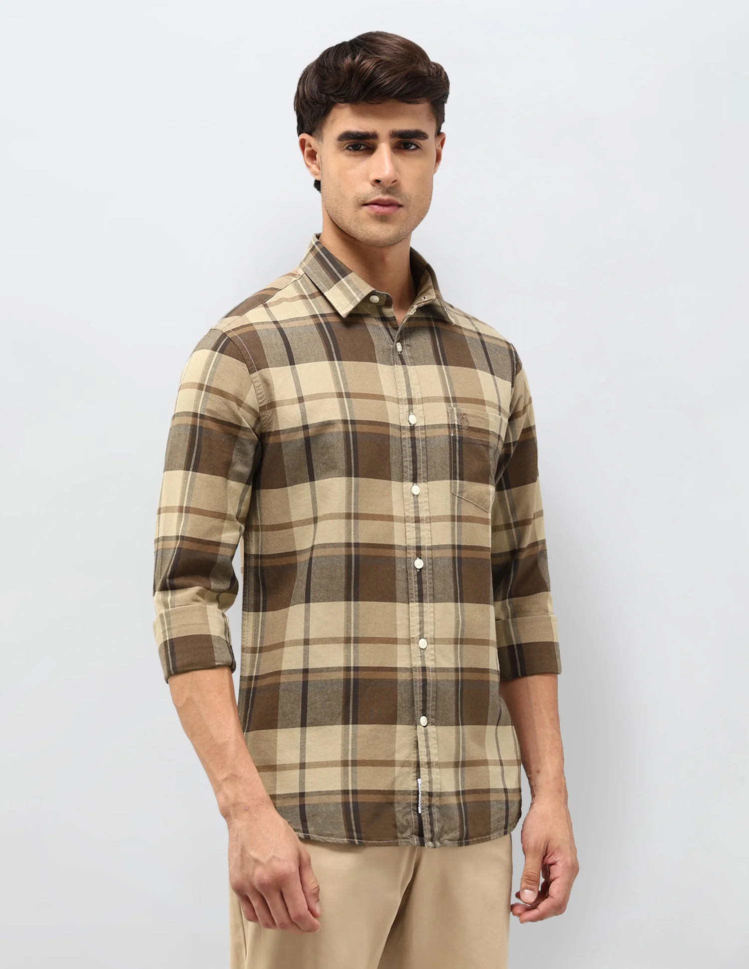 Tailored Fit Tartan Checked Shirt - Image 4