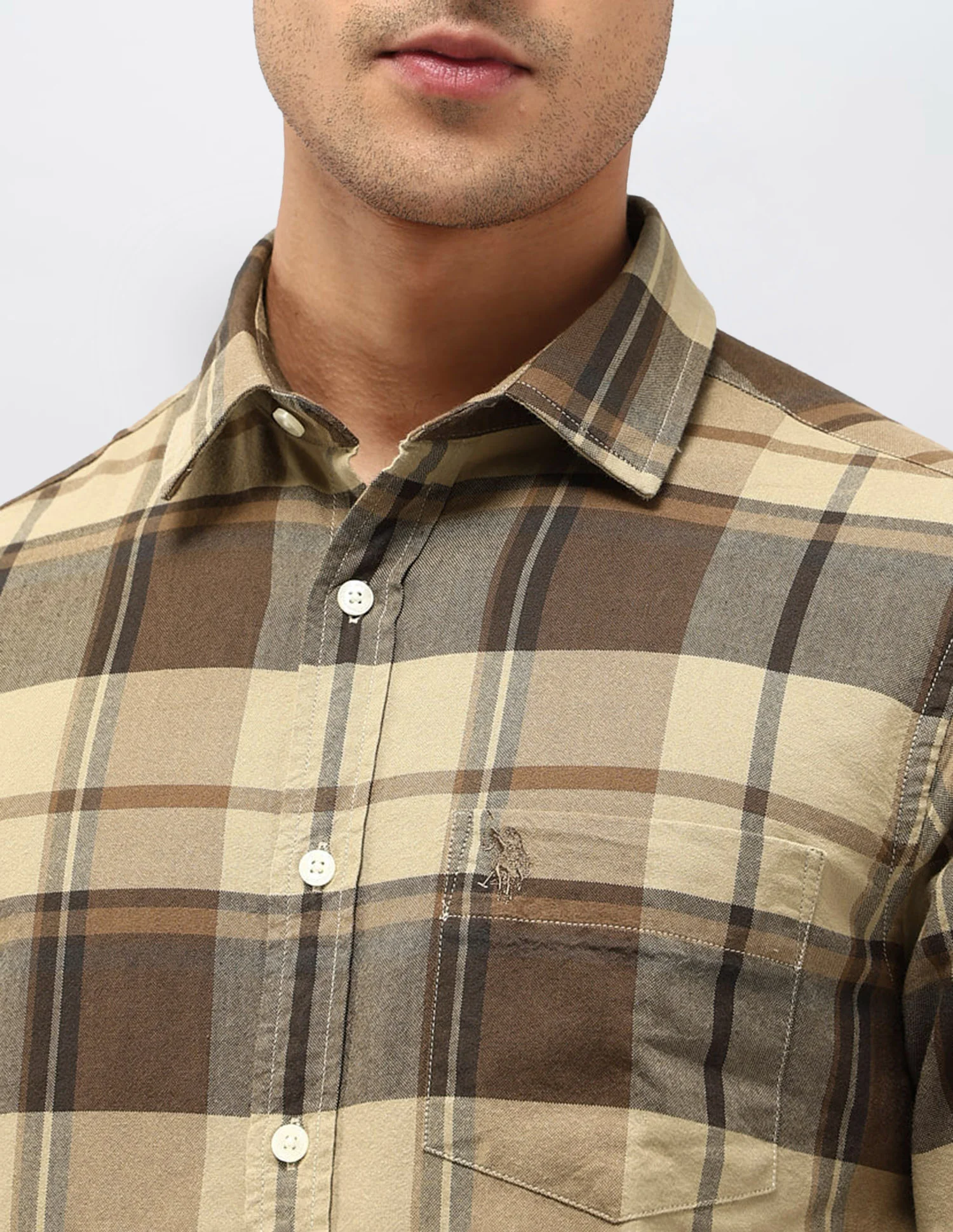 Tailored Fit Tartan Checked Shirt - Image 7