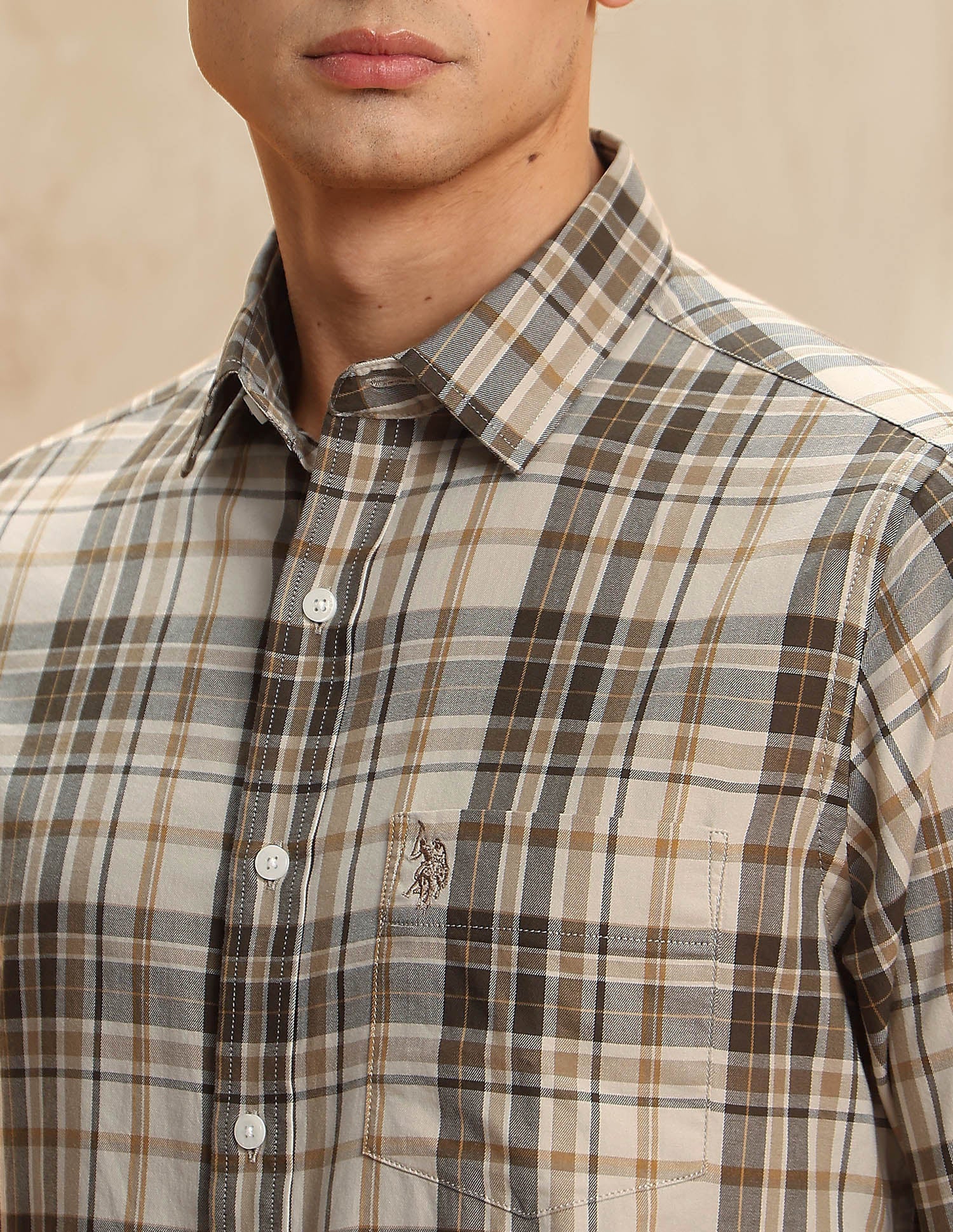 Tailored Fit Tartan Checked Shirt - Image 6