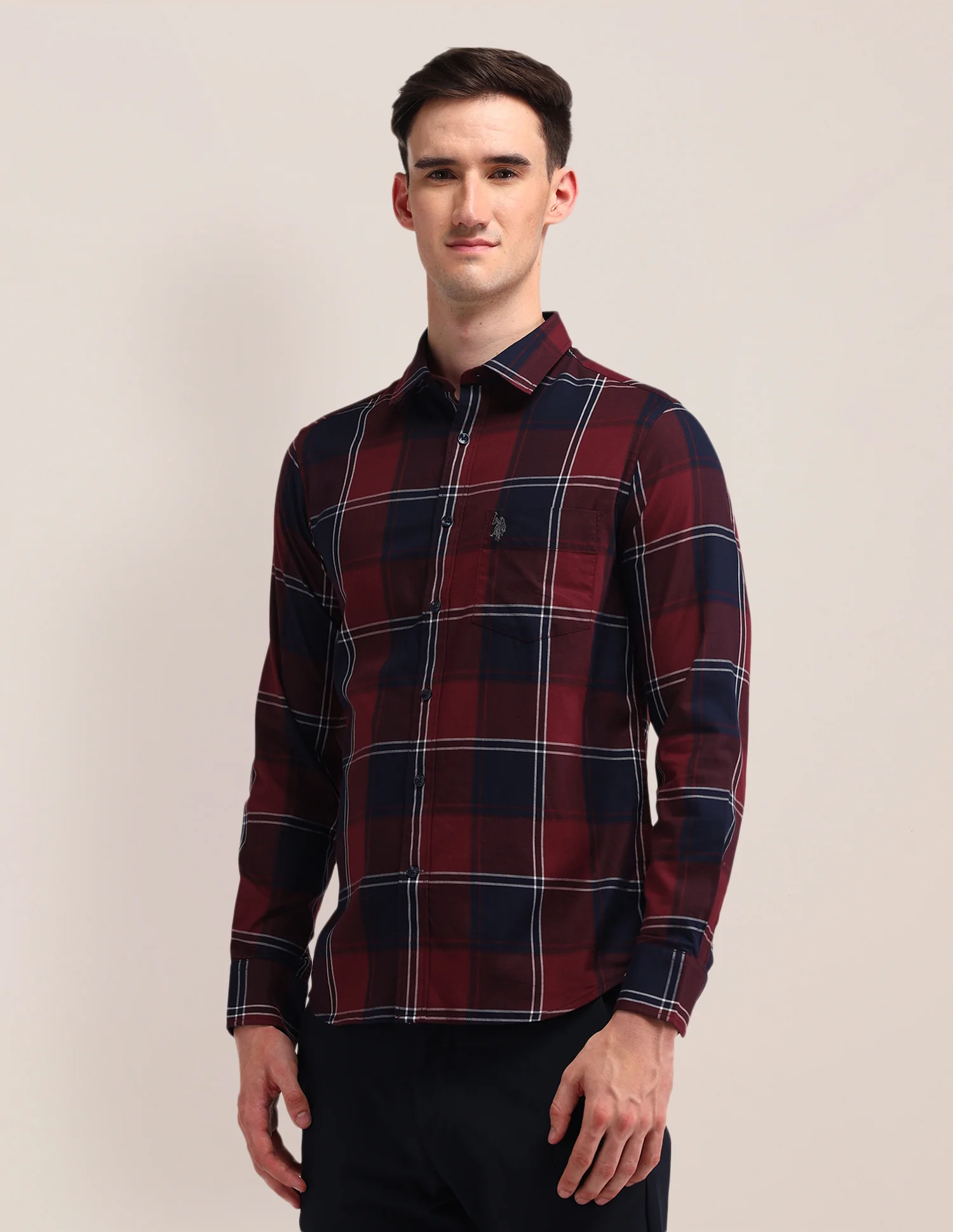 Tailored Fit Tartan Checks Shirt - Image 4