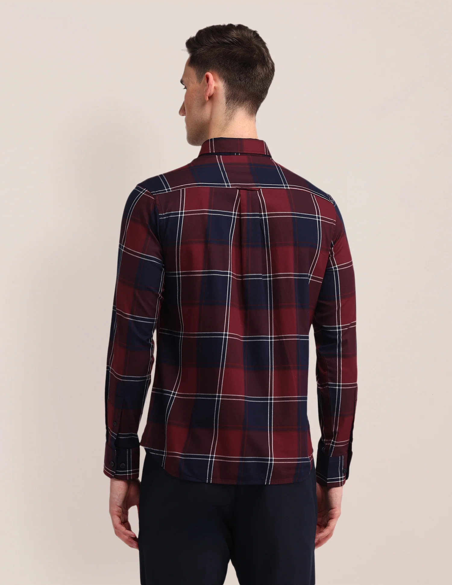 Tailored Fit Tartan Checks Shirt - Image 5