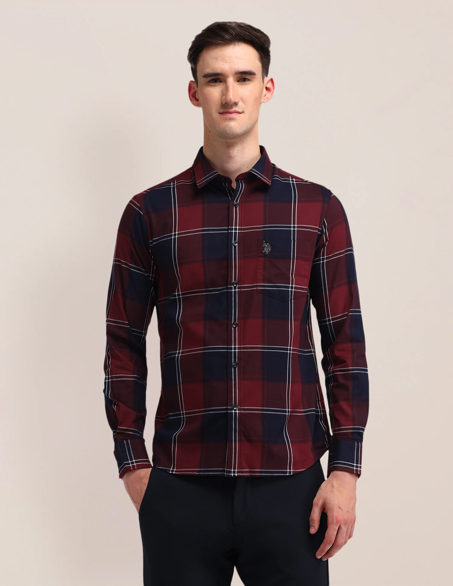 Tailored Fit Tartan Checks Shirt - Image 6
