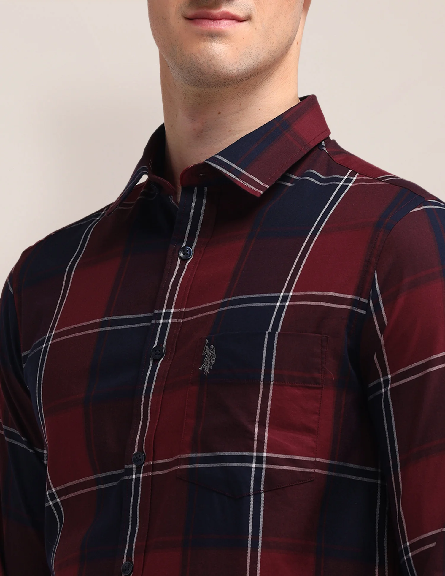 Tailored Fit Tartan Checks Shirt - Image 7