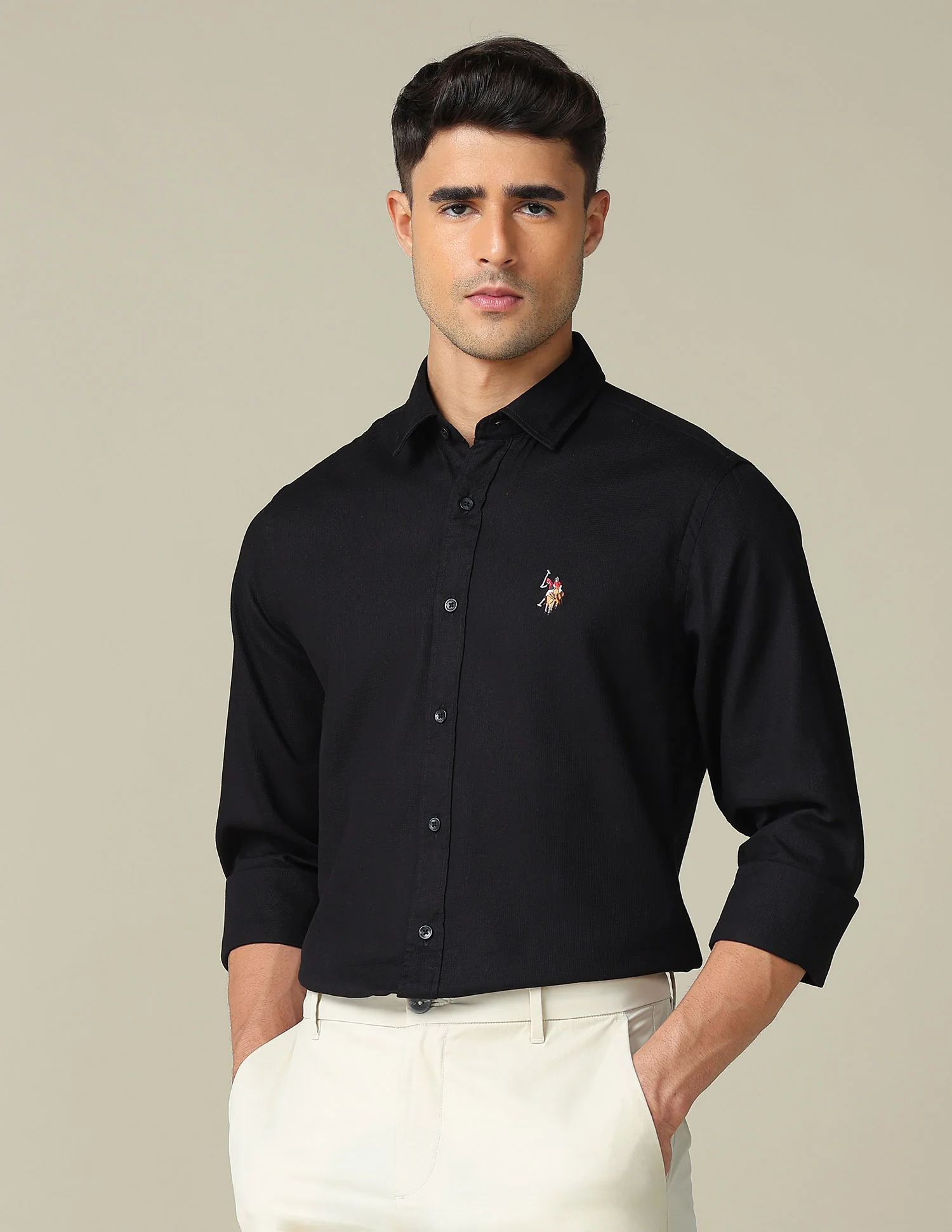 Tailored Fit Textured Shirt