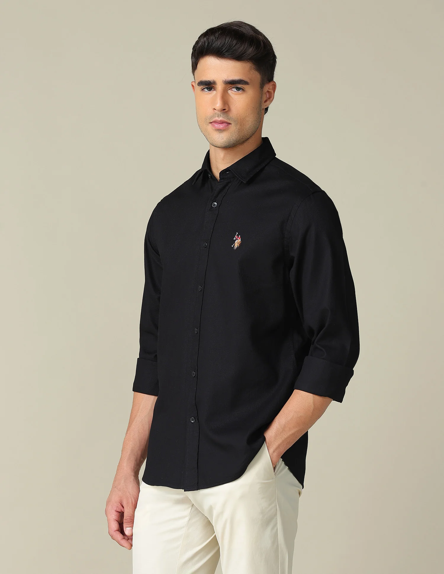 Tailored Fit Textured Shirt - Image 4