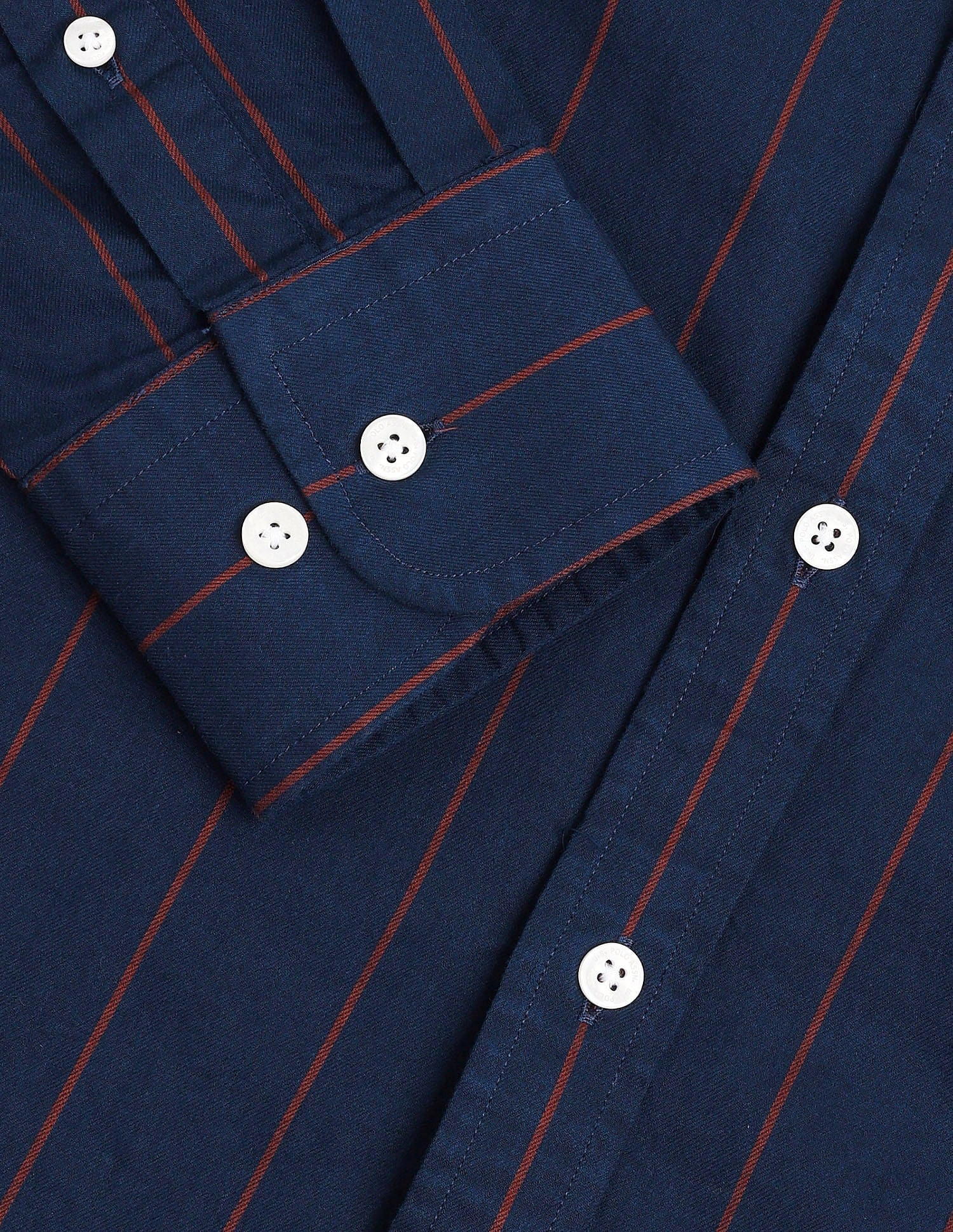 Tailored Fit Twill Striped Shirt - Image 8