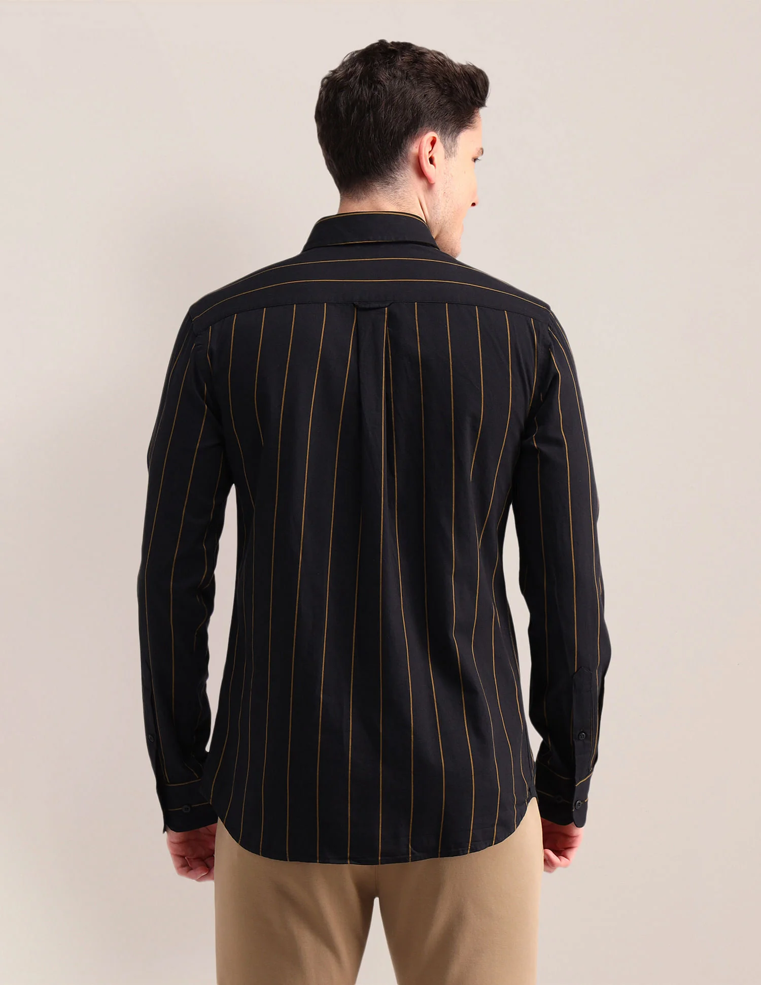 Tailored Fit Twill Striped Shirt - Image 5