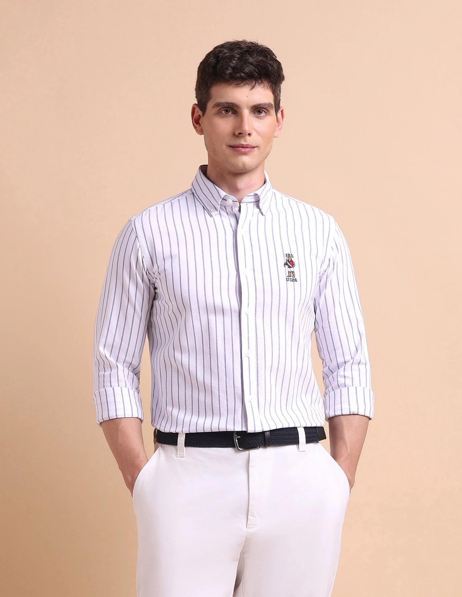 Tailored Fit Vertical Striped Shirt