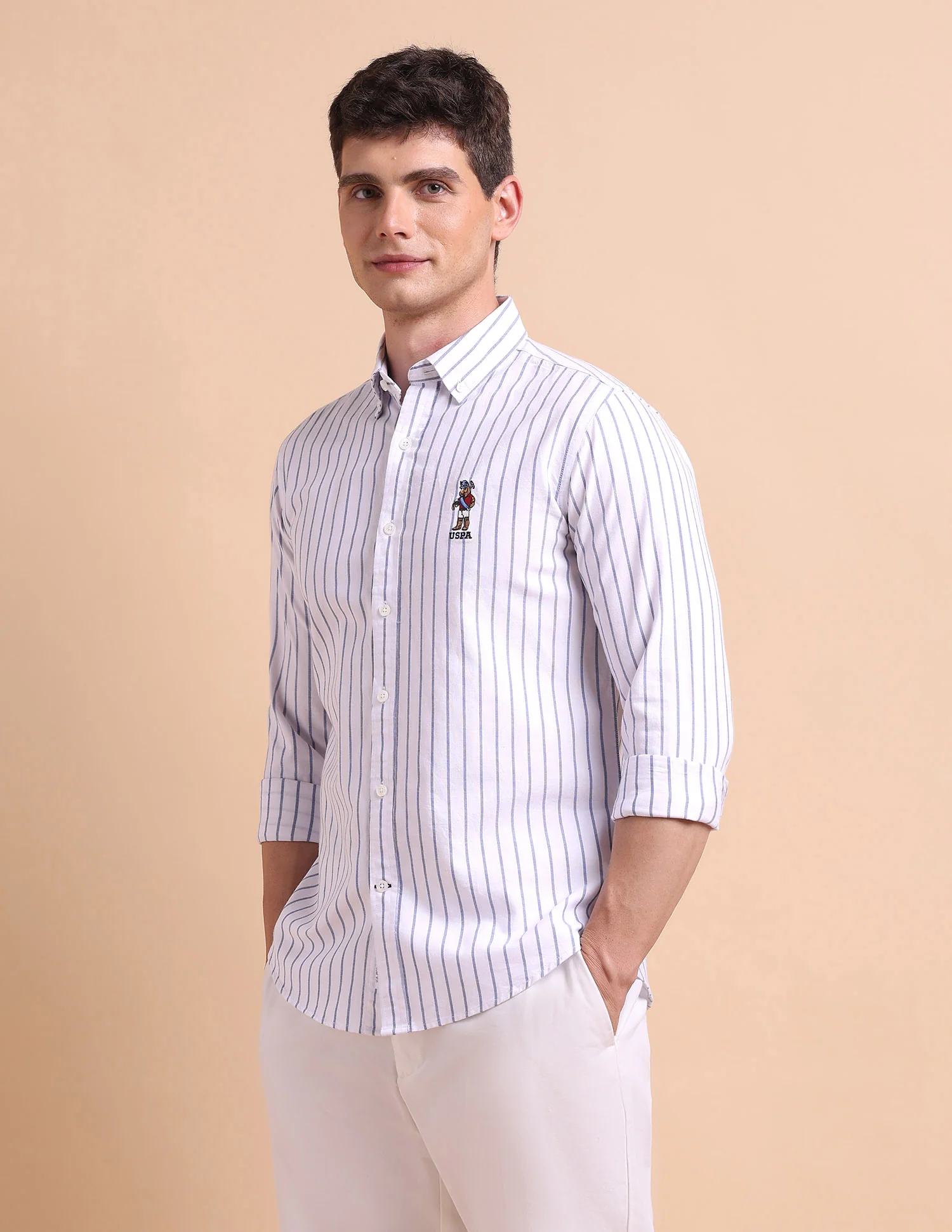 Tailored Fit Vertical Striped Shirt - Image 4