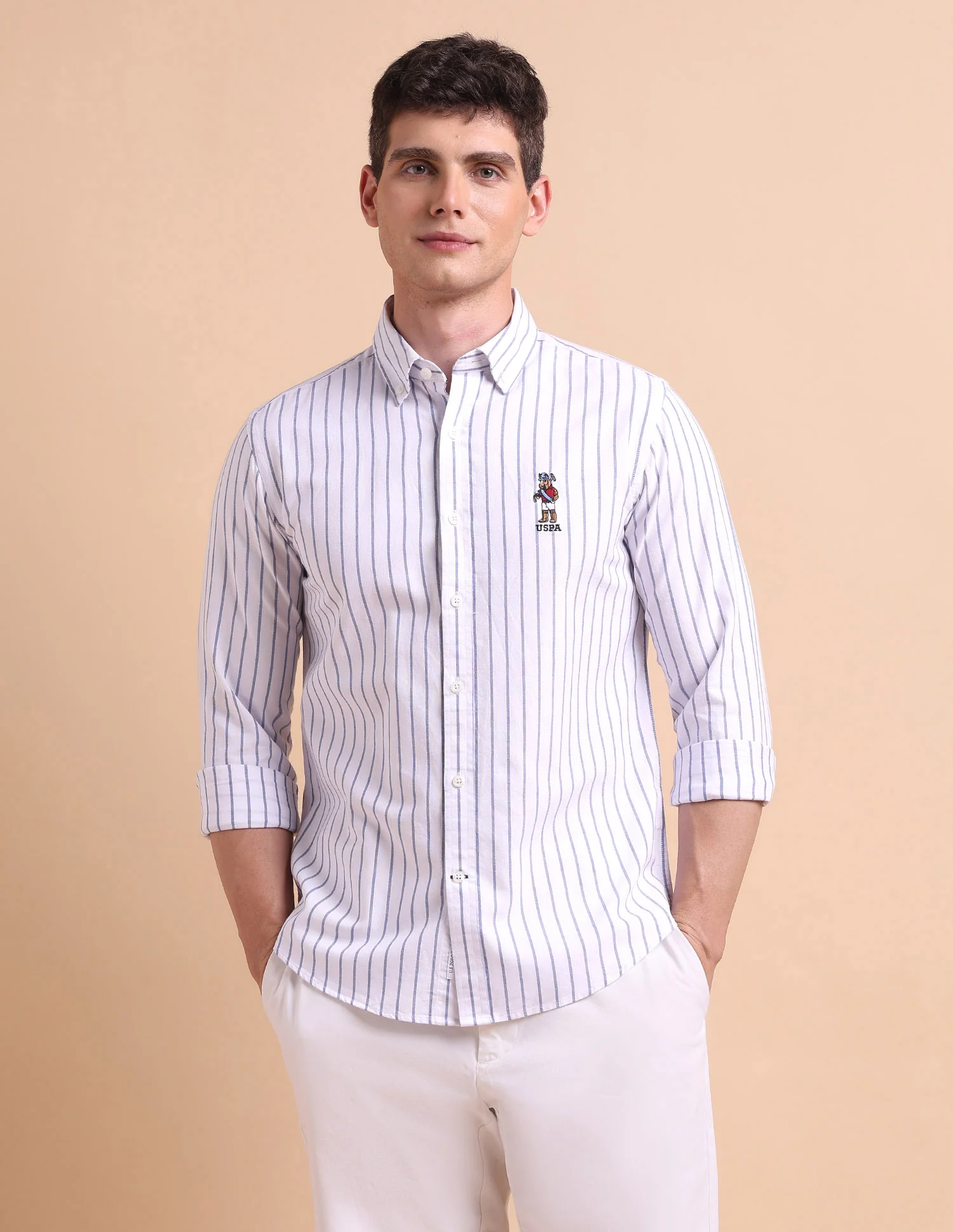 Tailored Fit Vertical Striped Shirt - Image 6