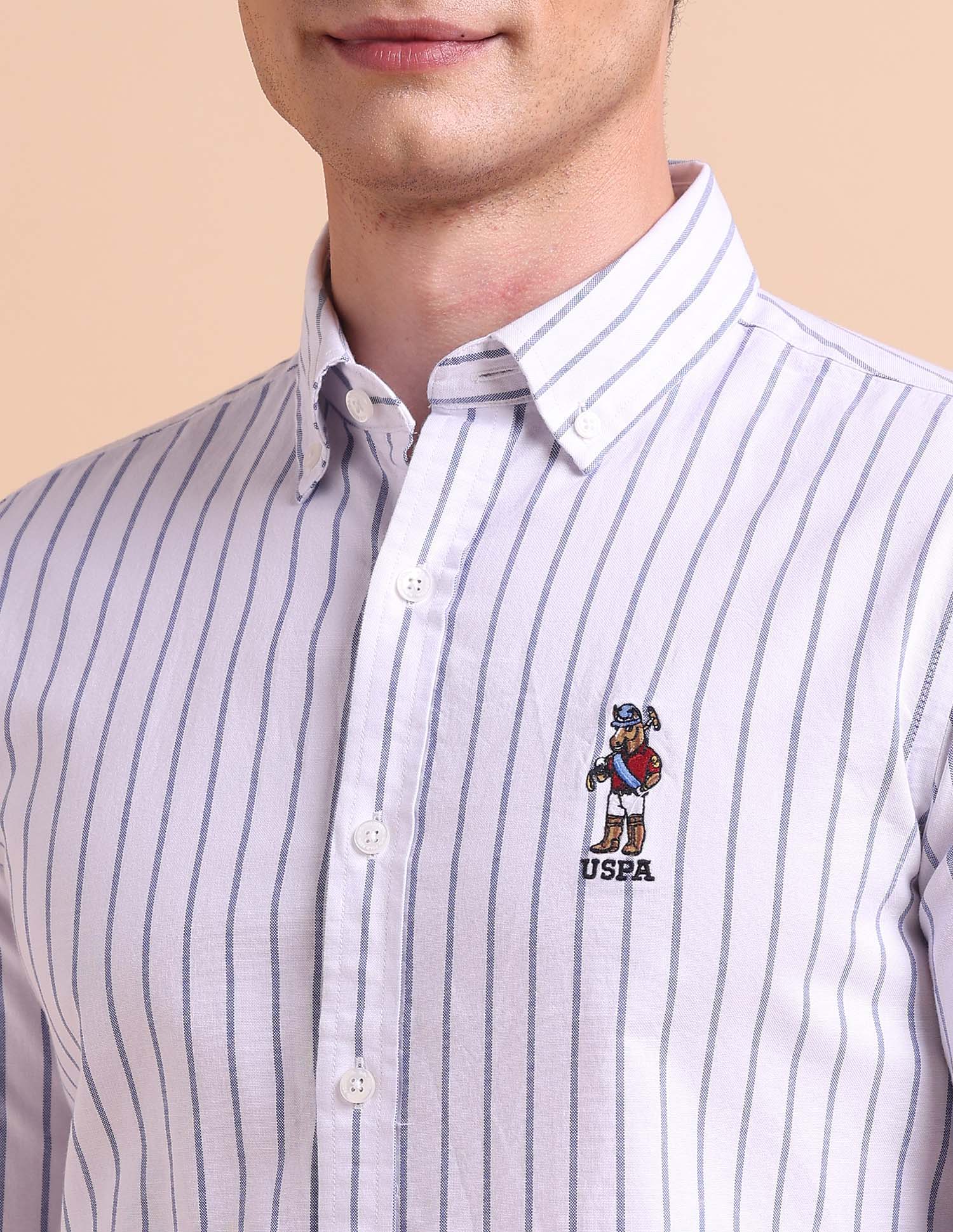 Tailored Fit Vertical Striped Shirt - Image 7