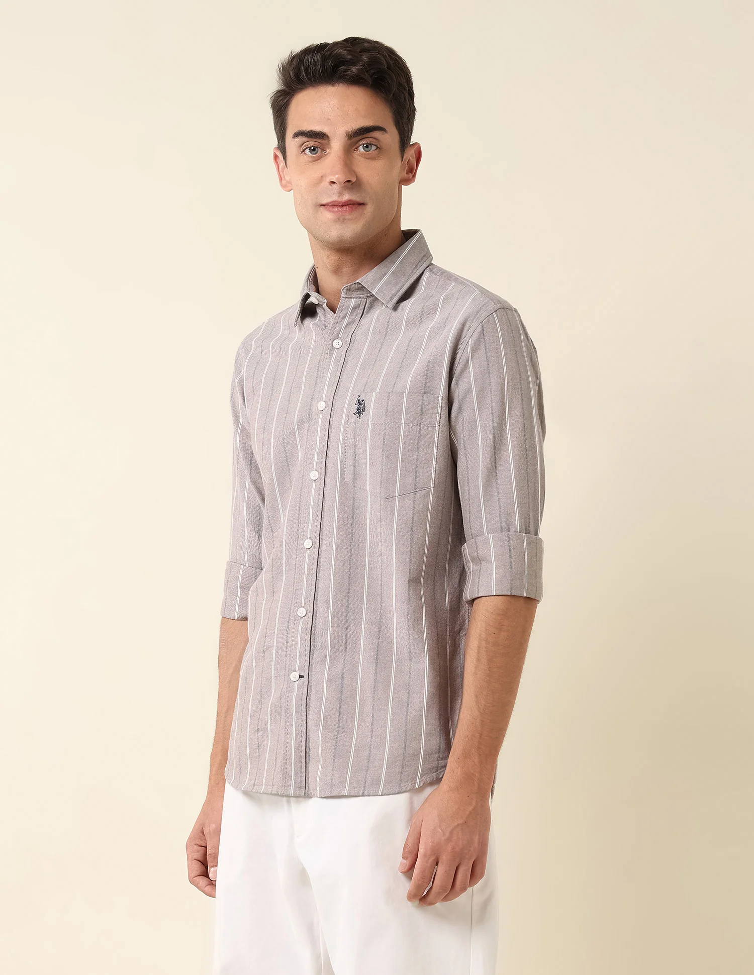 Tailored Fit Vertical Striped Shirt - Image 4
