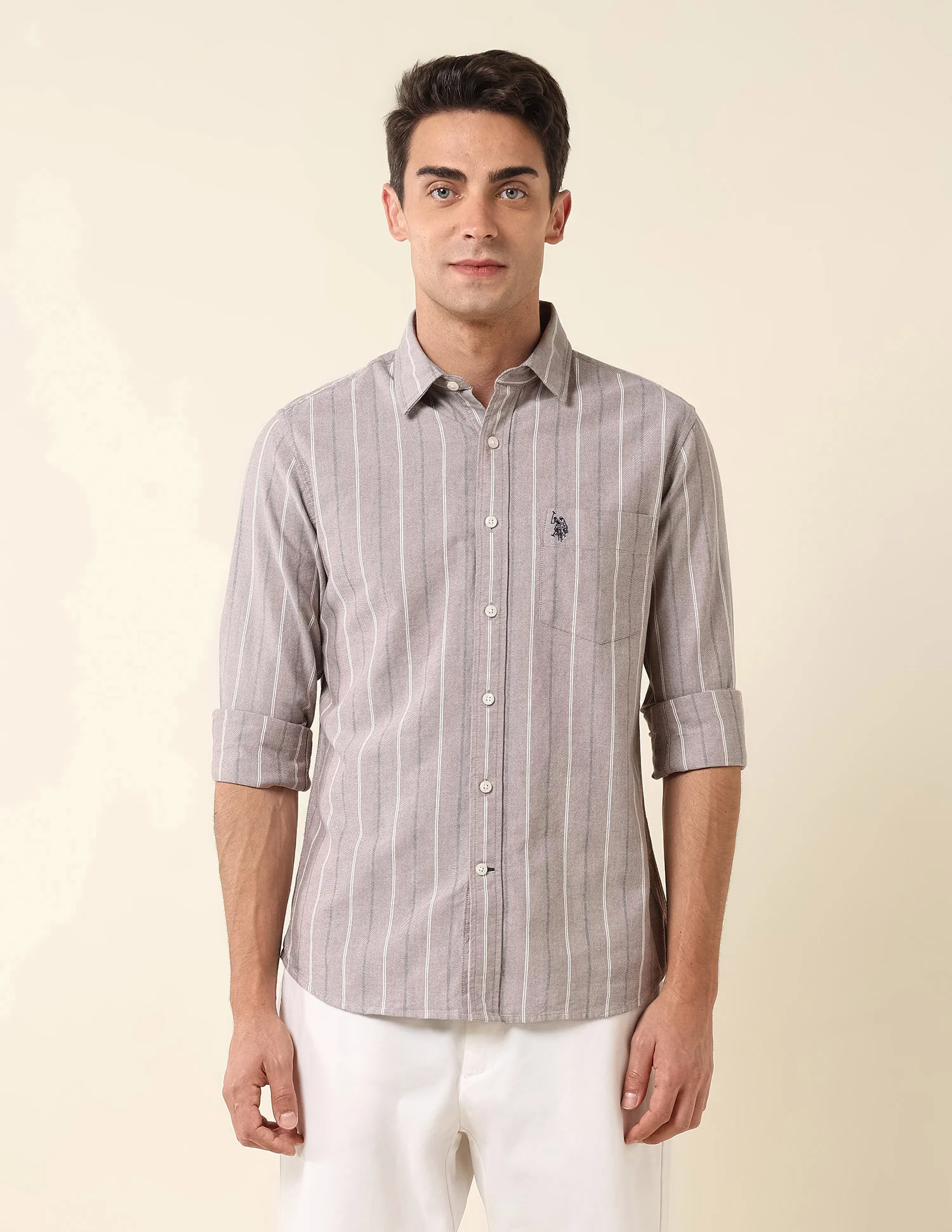 Tailored Fit Vertical Striped Shirt - Image 6
