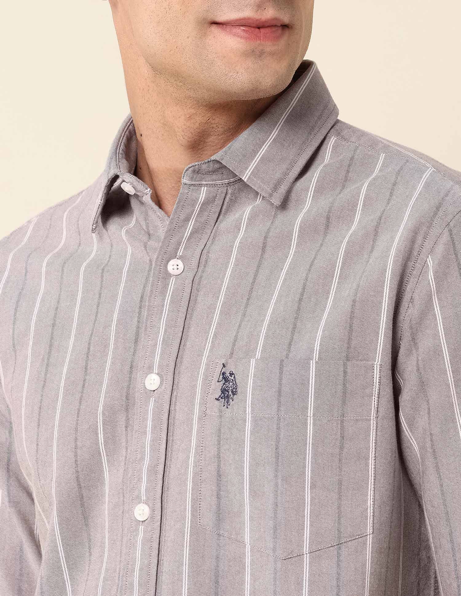 Tailored Fit Vertical Striped Shirt - Image 7