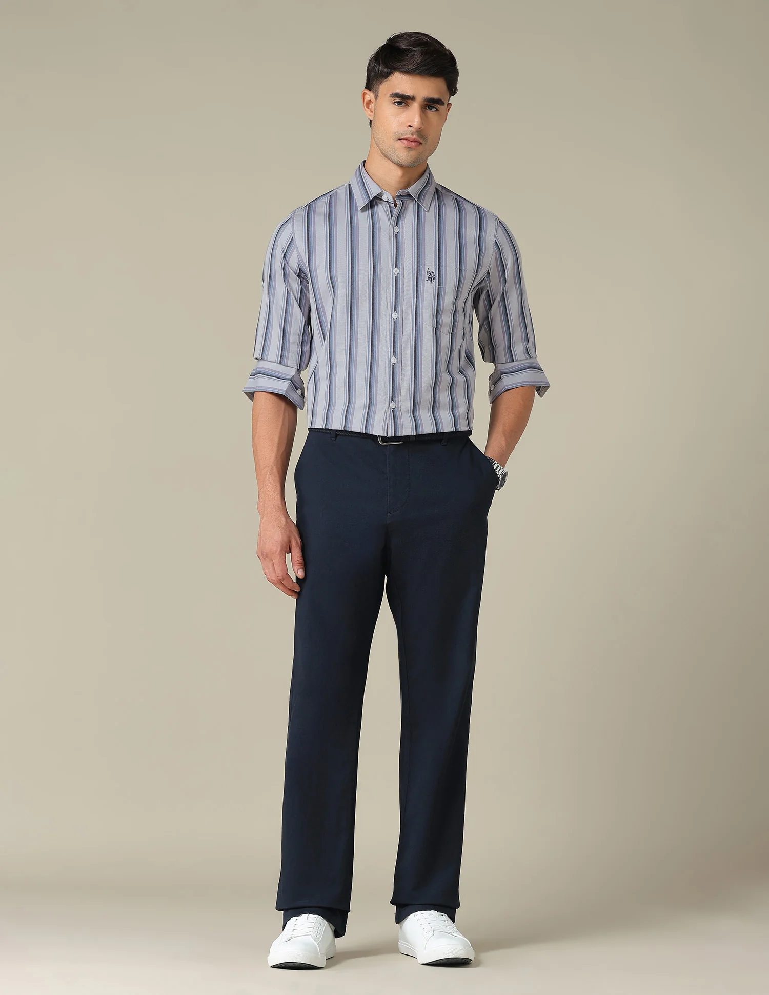 Tailored Fit Vertical Striped Shirt - Image 3