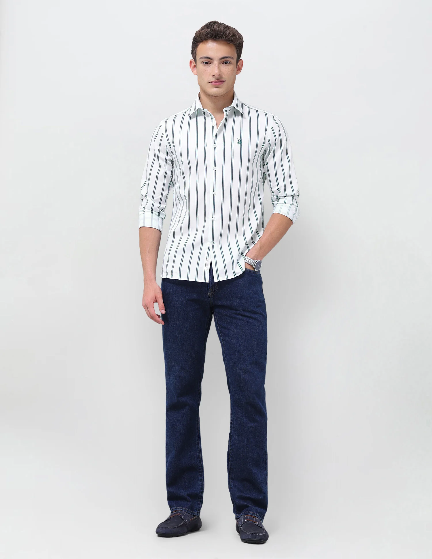 Tailored Fit Vertical Striped Shirt - Image 3