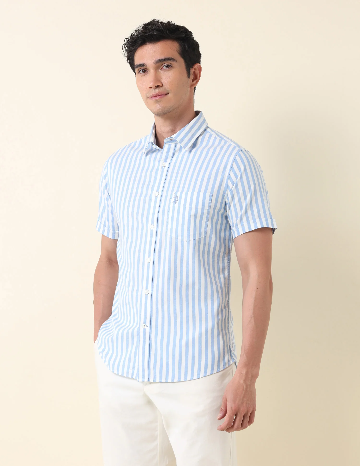 Tailored Fit Vertical Striped Shirt - Image 4