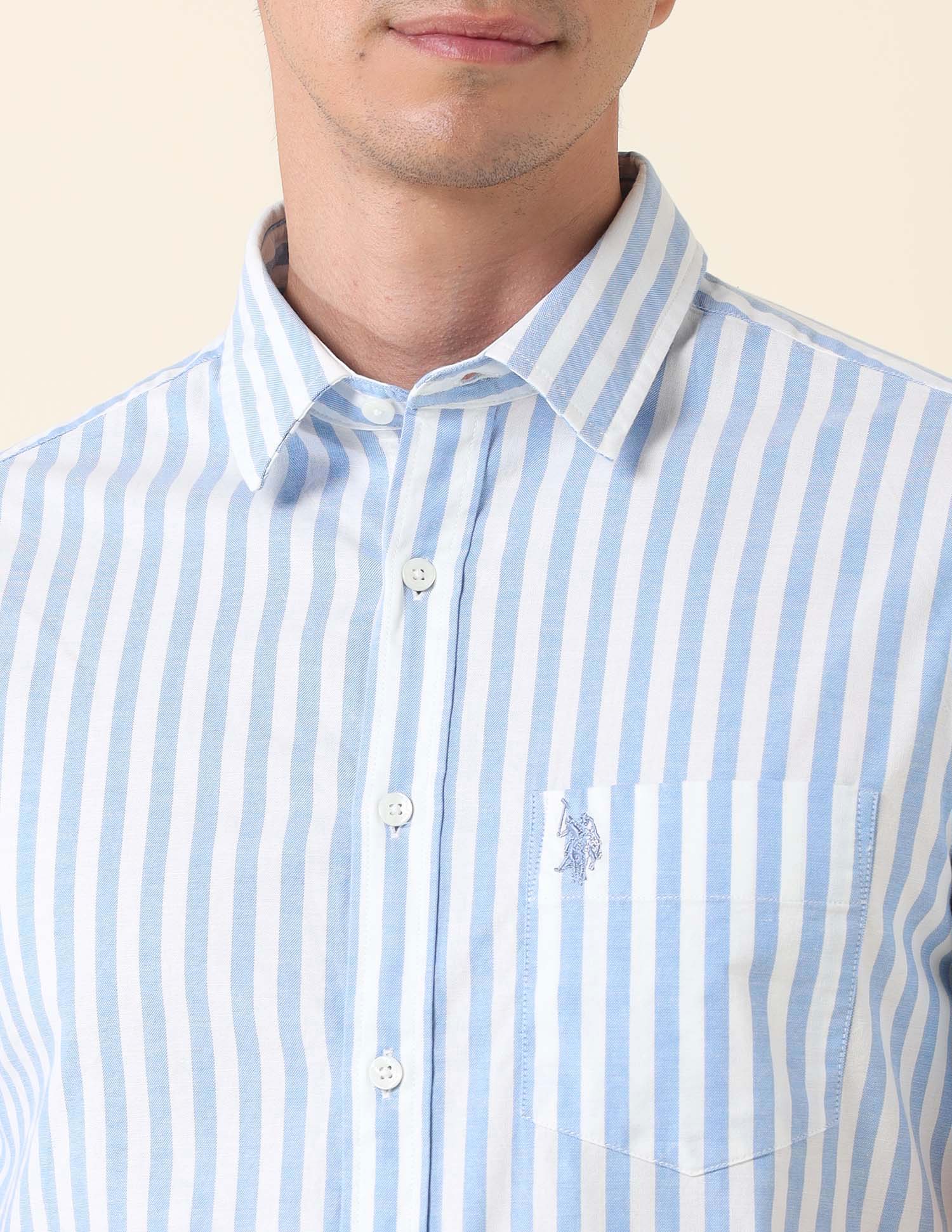 Tailored Fit Vertical Striped Shirt - Image 7