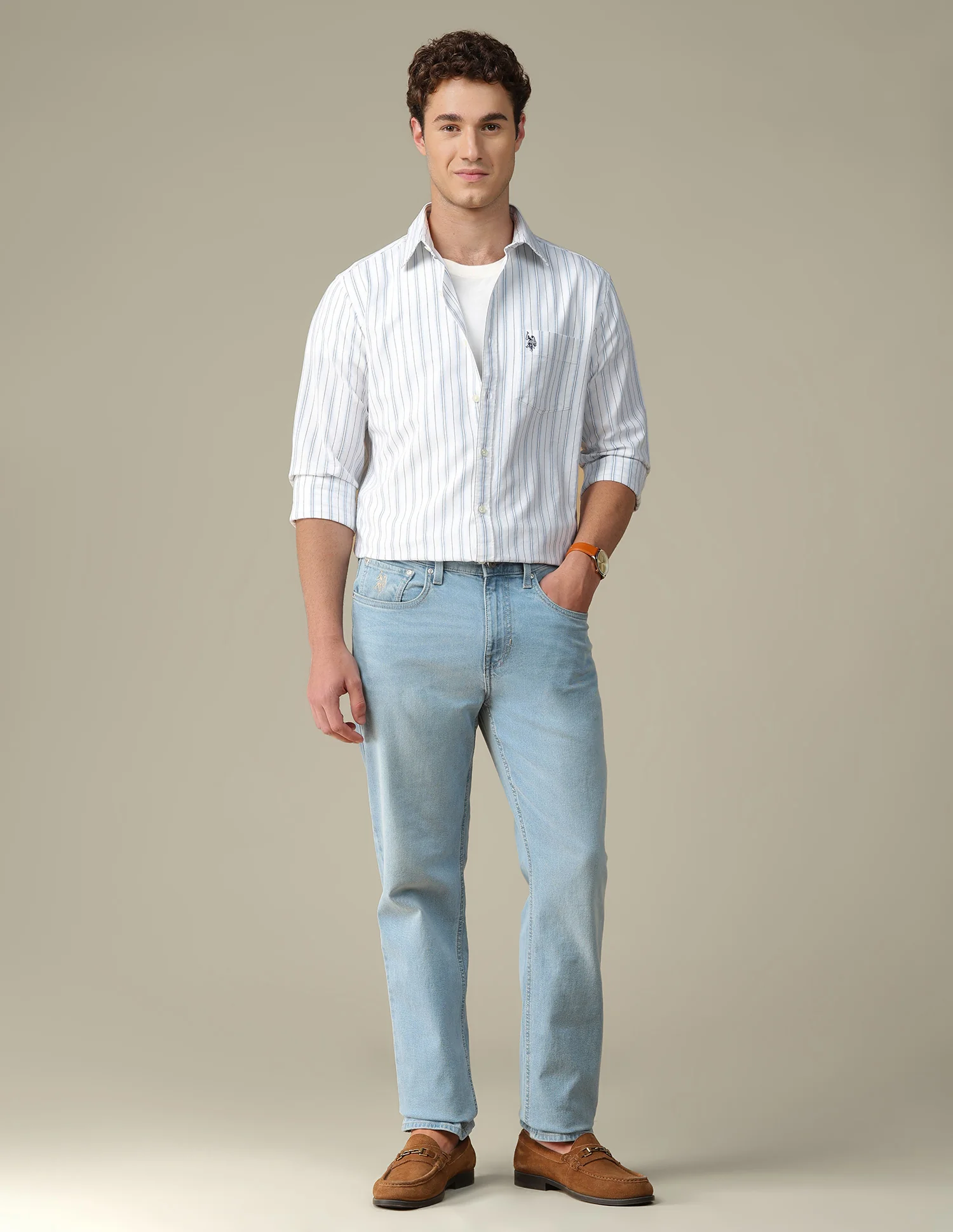 Tailored Fit Vertical Striped Shirt - Image 3