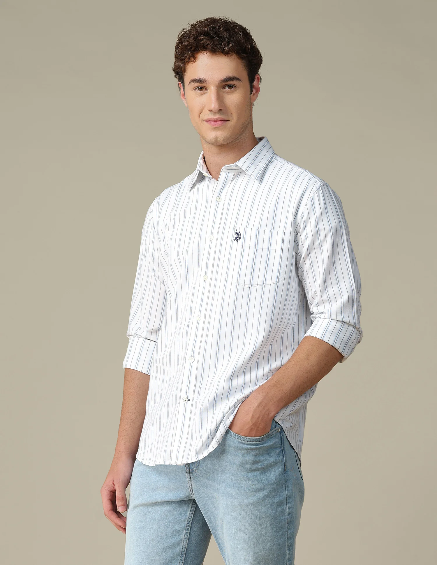 Tailored Fit Vertical Striped Shirt - Image 4