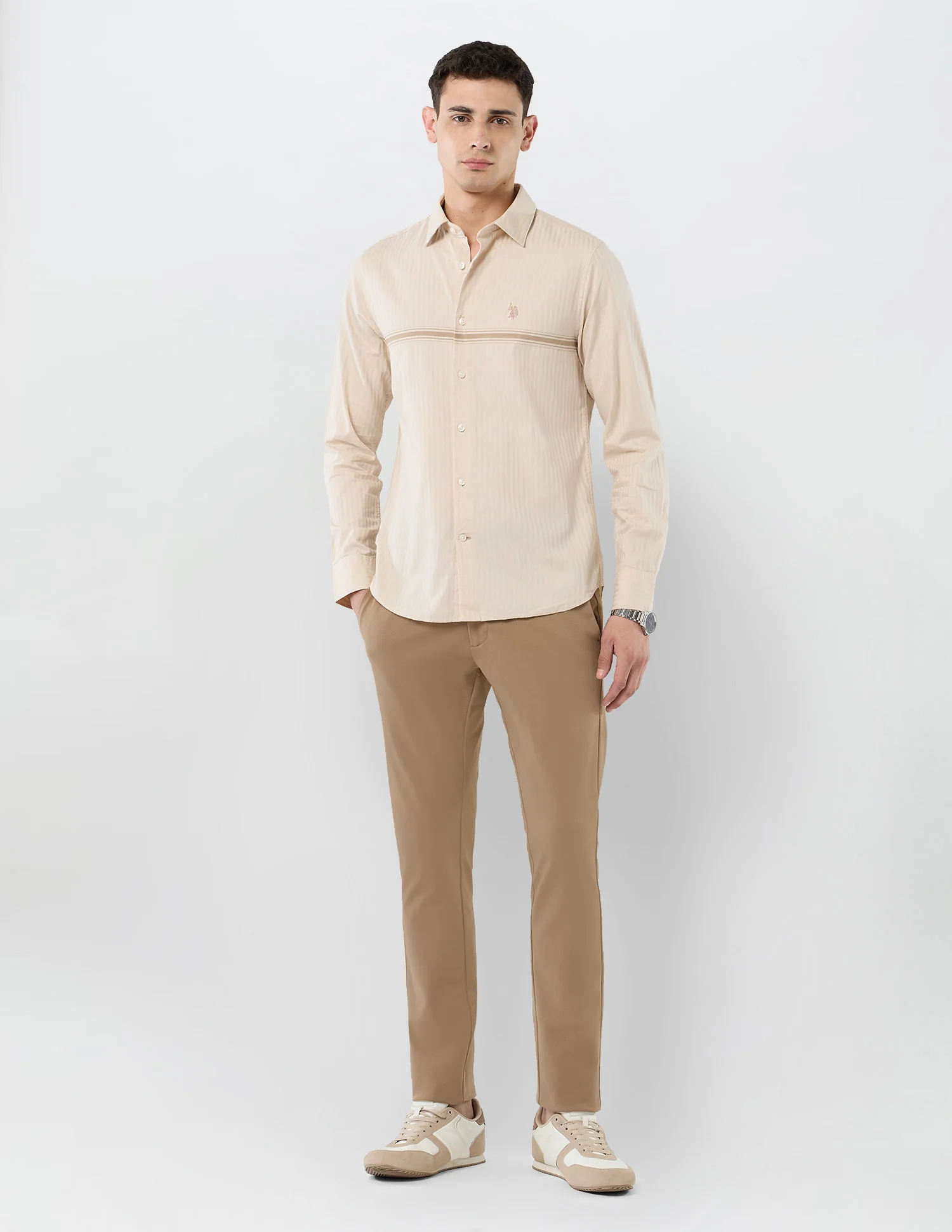 Tailored Fit Vertical Striped Shirt - Image 3