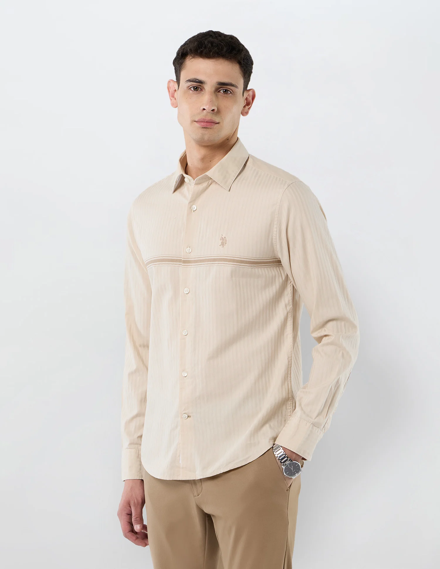 Tailored Fit Vertical Striped Shirt - Image 4