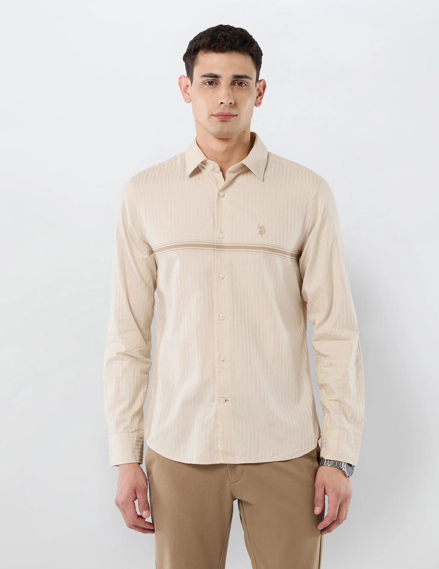 Tailored Fit Vertical Striped Shirt - Image 6