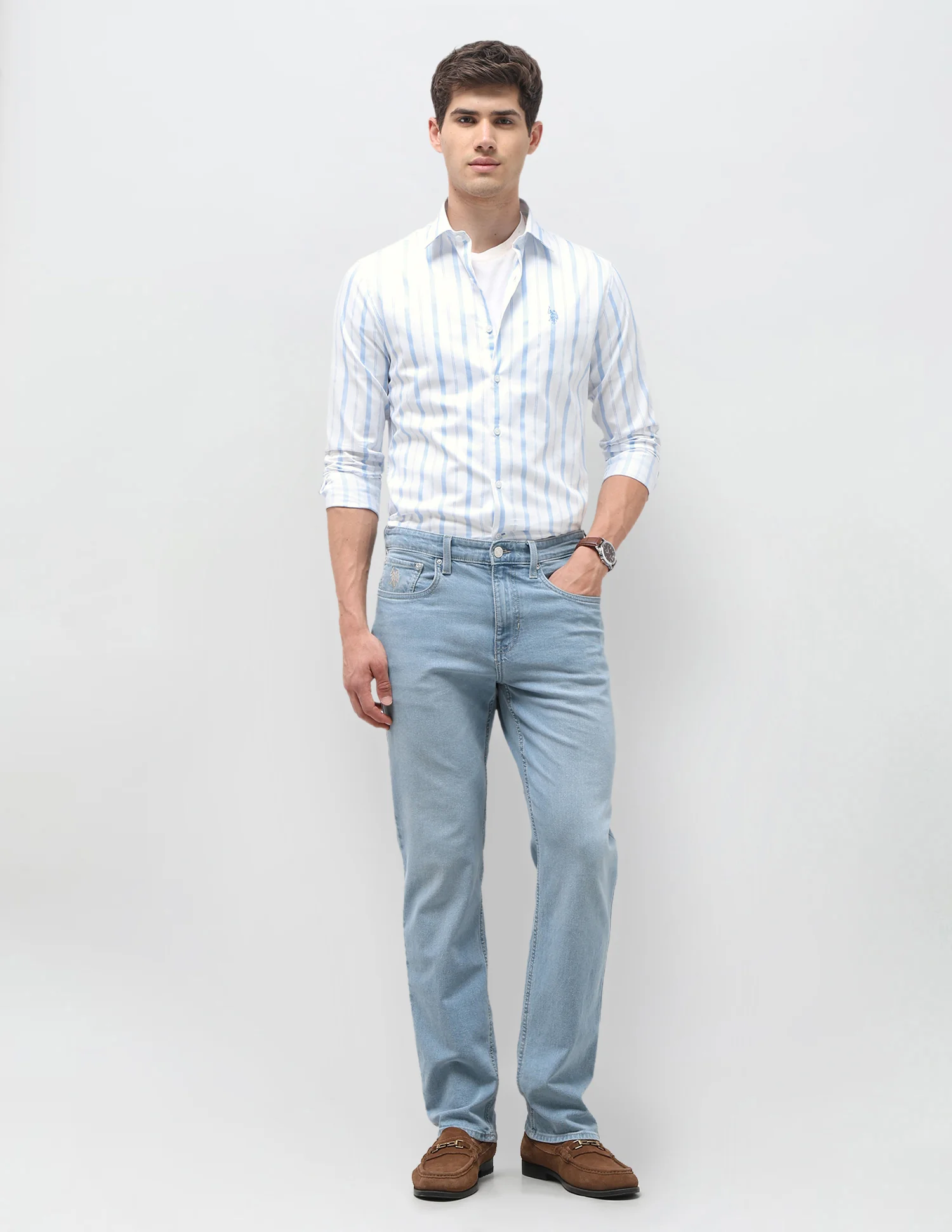 Tailored Fit Vertical Striped Shirt - Image 3