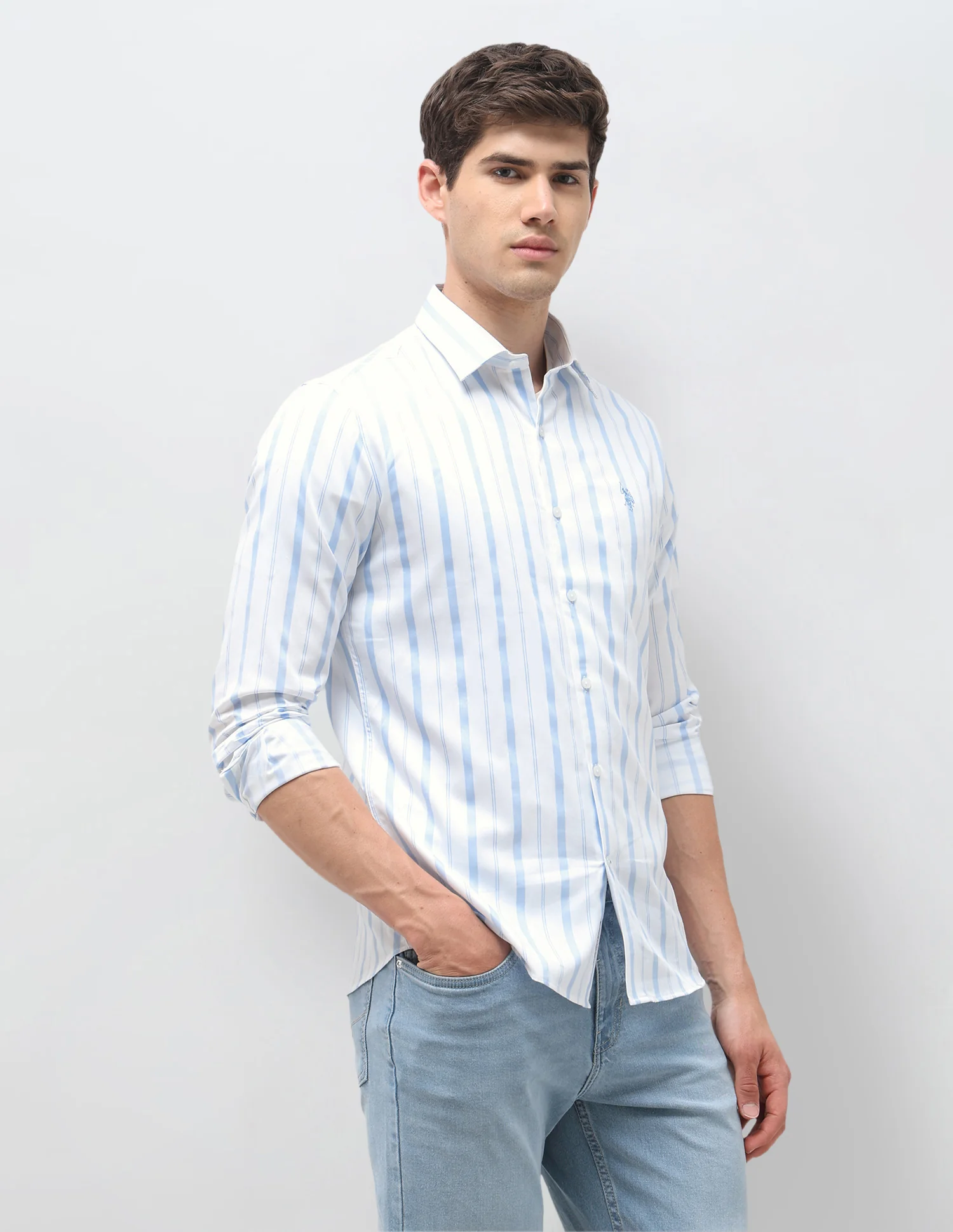 Tailored Fit Vertical Striped Shirt - Image 4