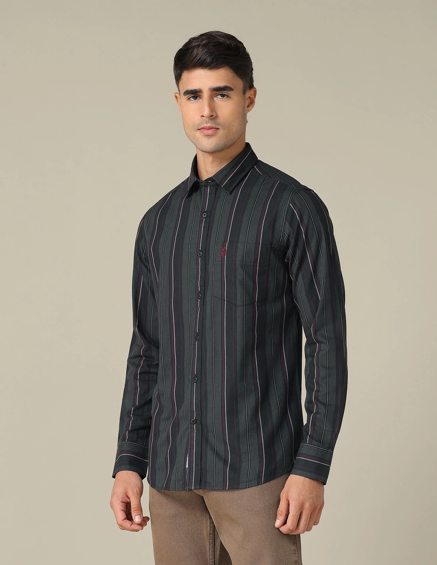 Tailored Fit Vertical Striped Shirt - Image 4