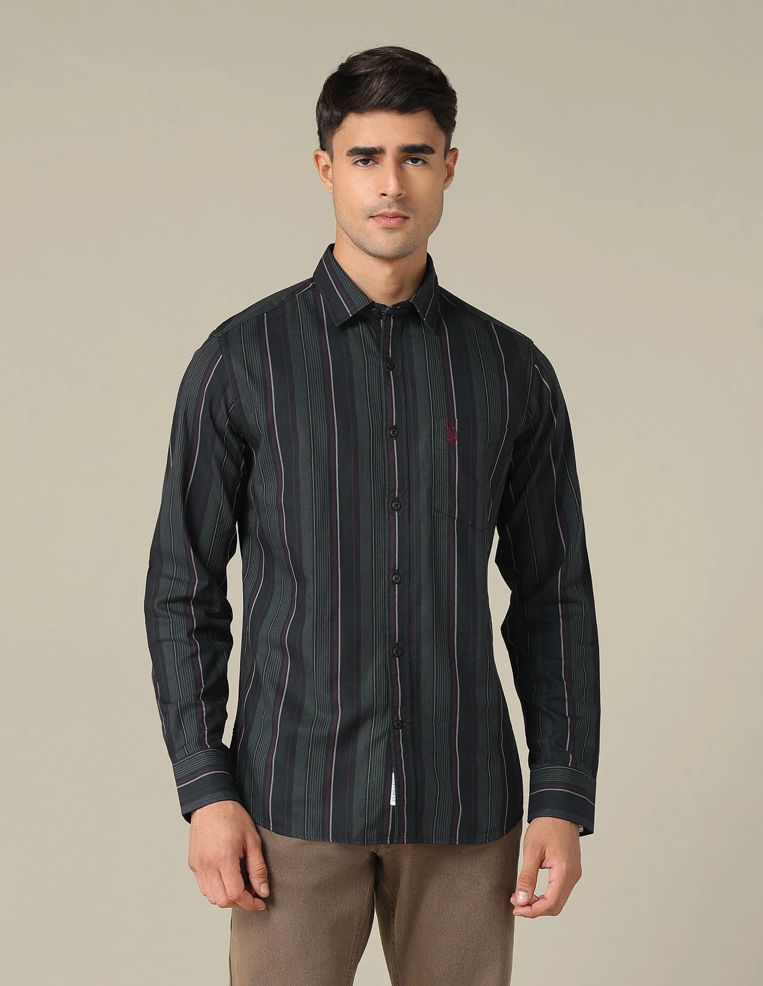 Tailored Fit Vertical Striped Shirt - Image 6