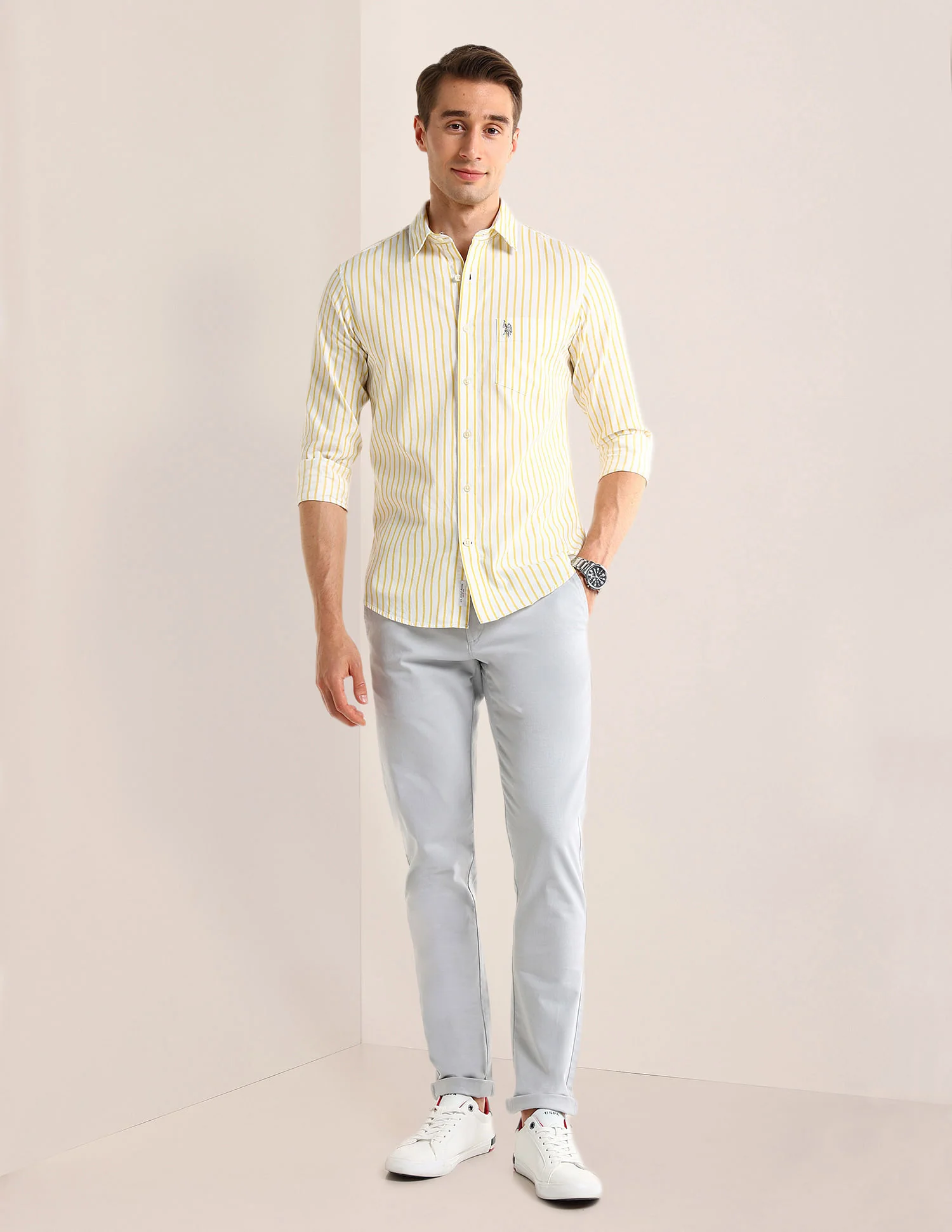 Tailored Fit Vertical Striped Shirt - Image 3