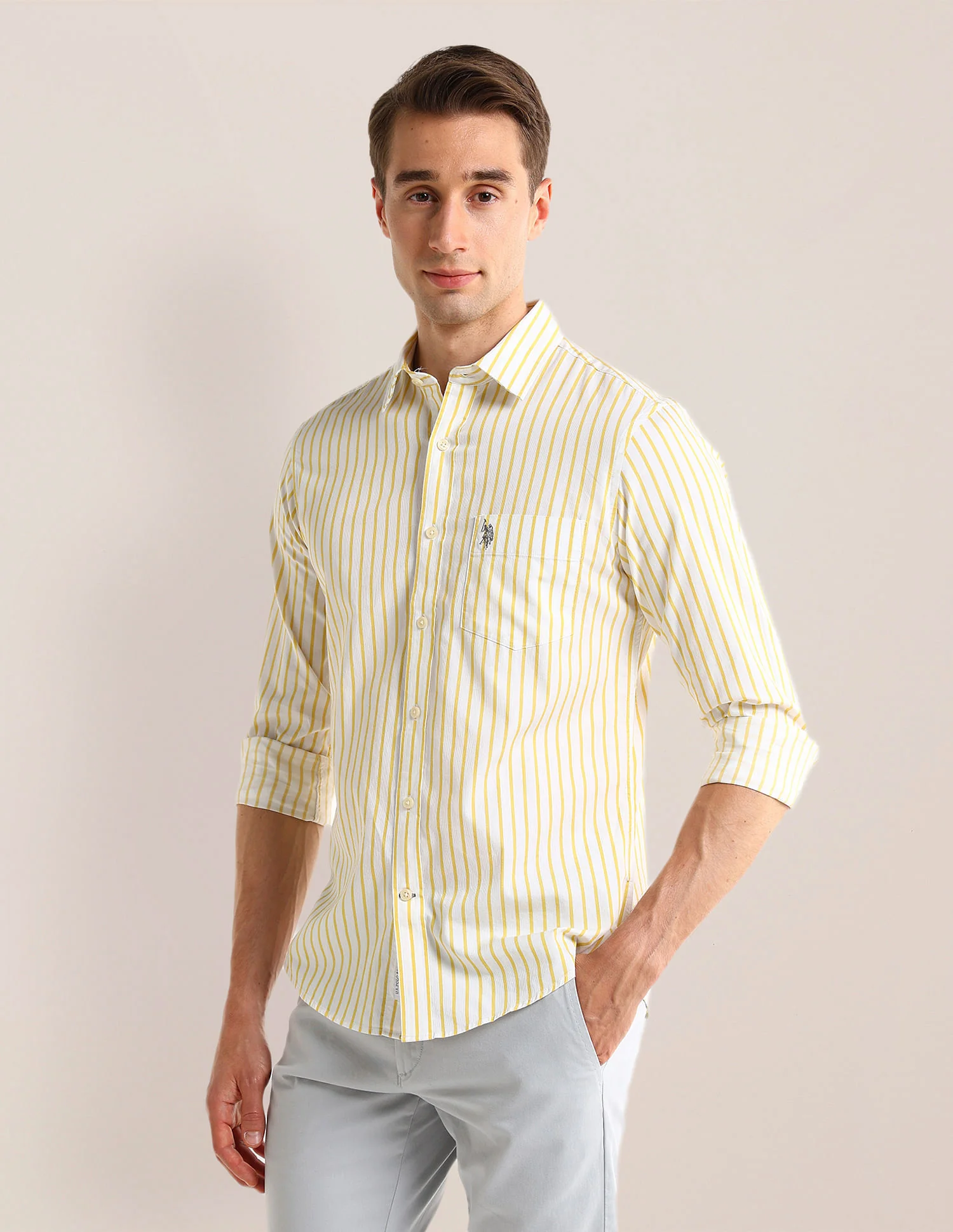 Tailored Fit Vertical Striped Shirt - Image 4