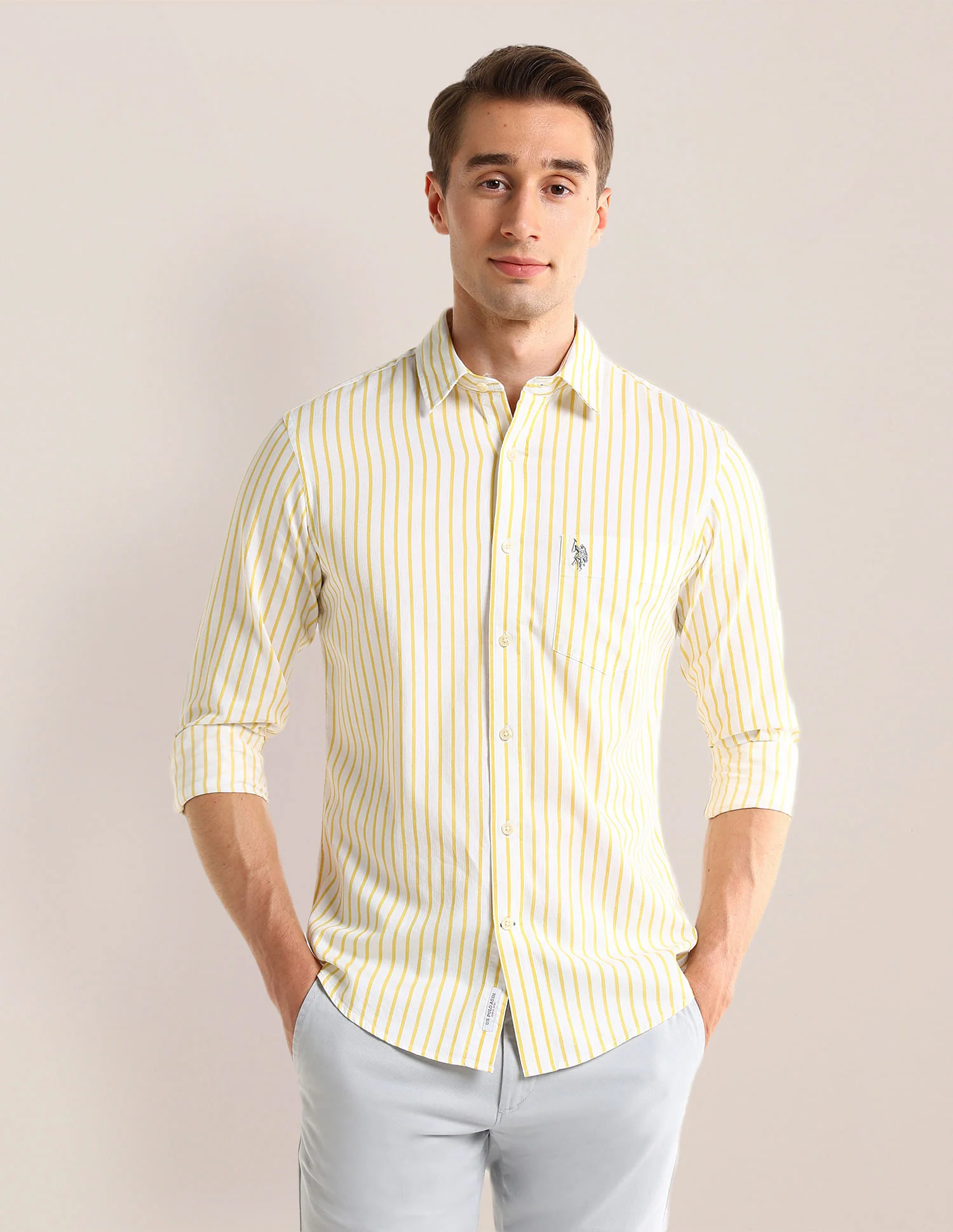 Tailored Fit Vertical Striped Shirt - Image 6