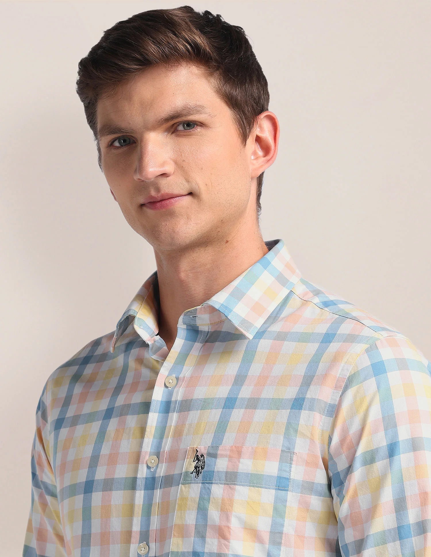 Tailored Gingham Check Shirt - Image 7