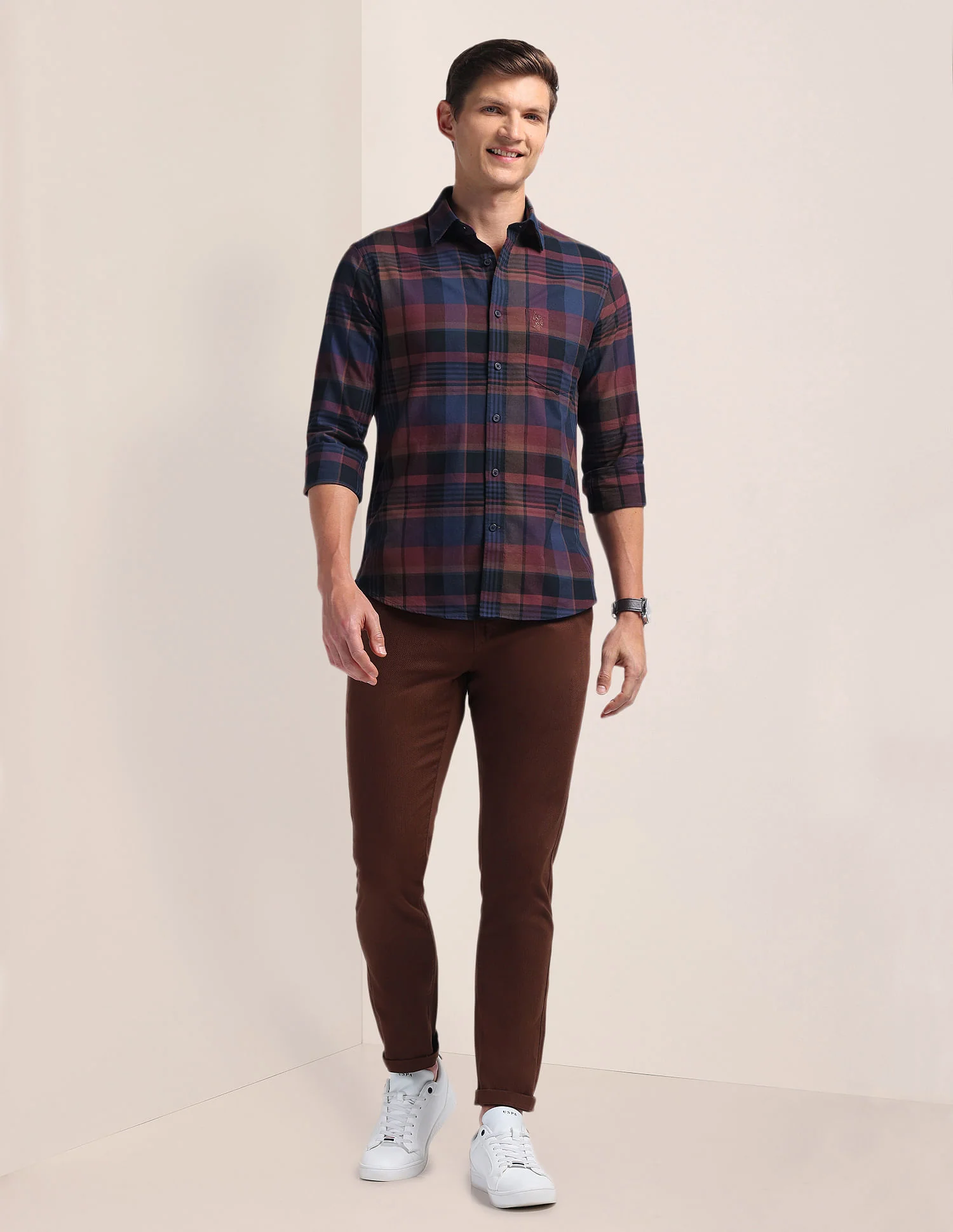 Tailored Plaid Check Shirt - Image 3
